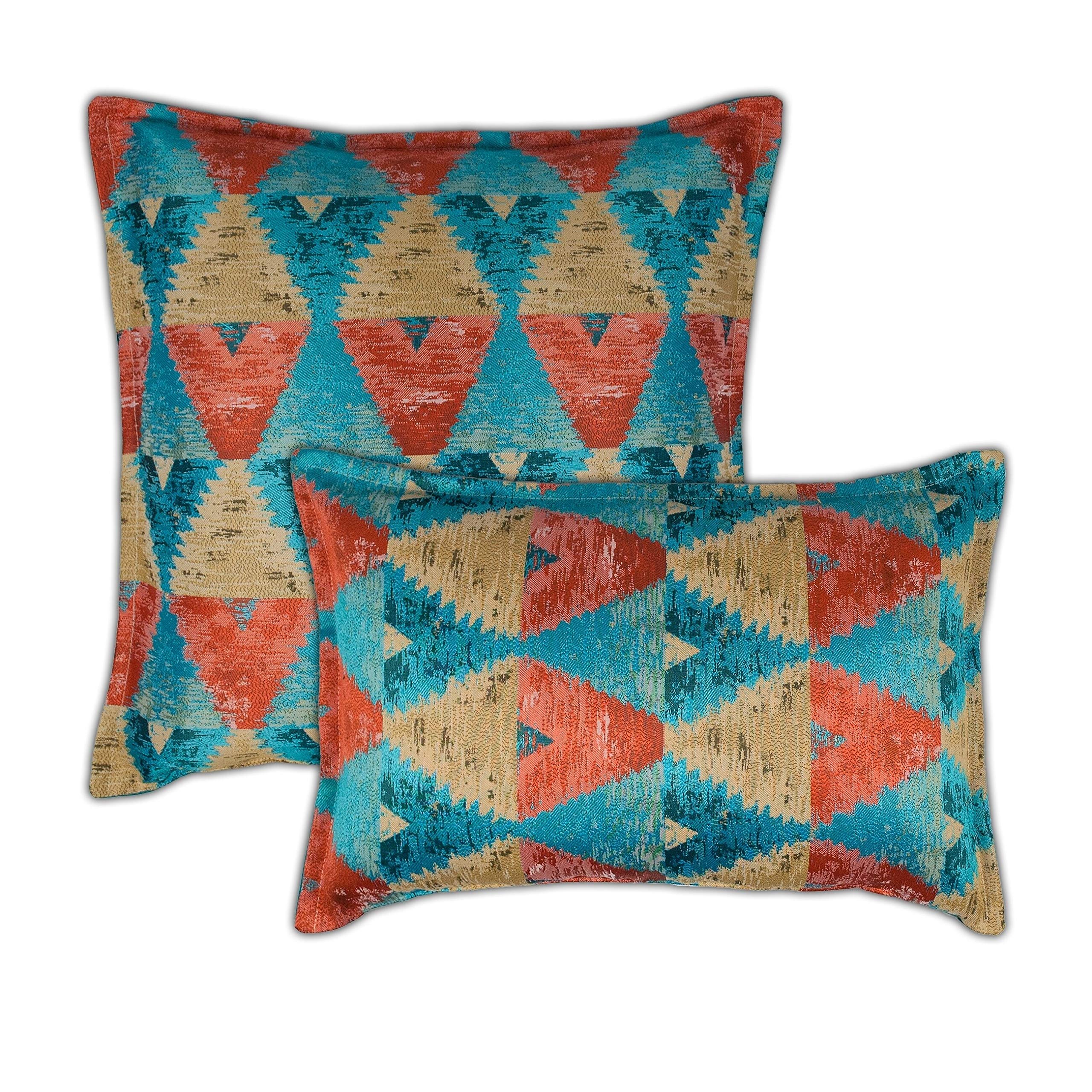 Sherry Kline Madras Multi-Color Decorative Throw Pillow Covers - Bohemian Style Home Decor for Sofa, Bed, Living Room & Outdoor Use