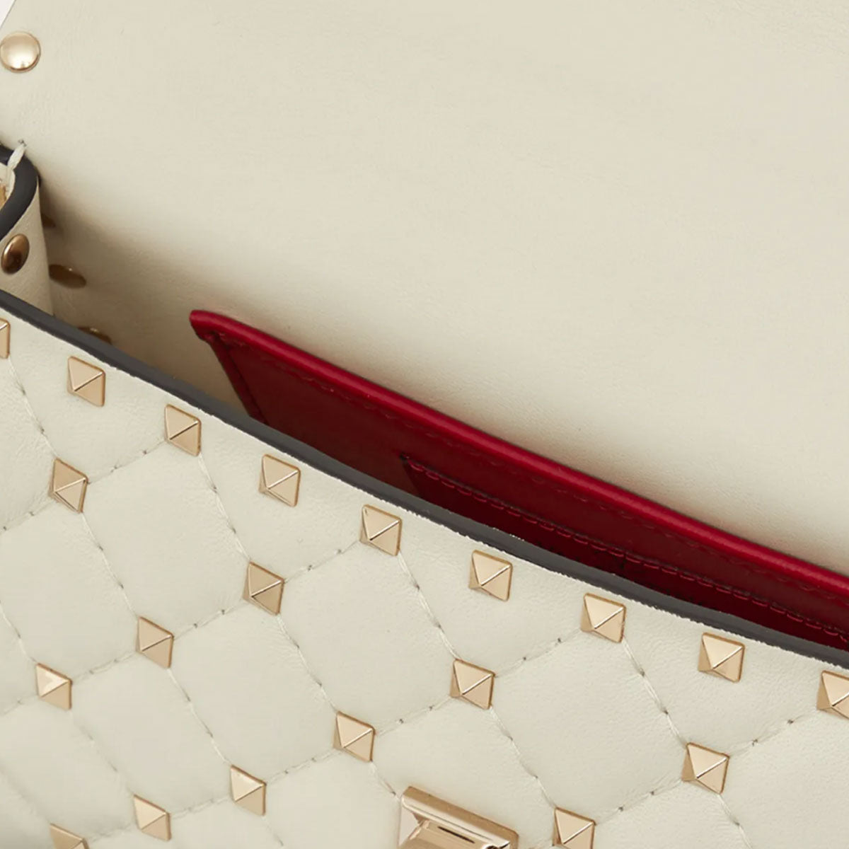 Stylish Spike Shoulder Bag Small in Ivory - Trendy Crossbody Purse for Women, Perfect for Daily Use, Shopping & Night Out