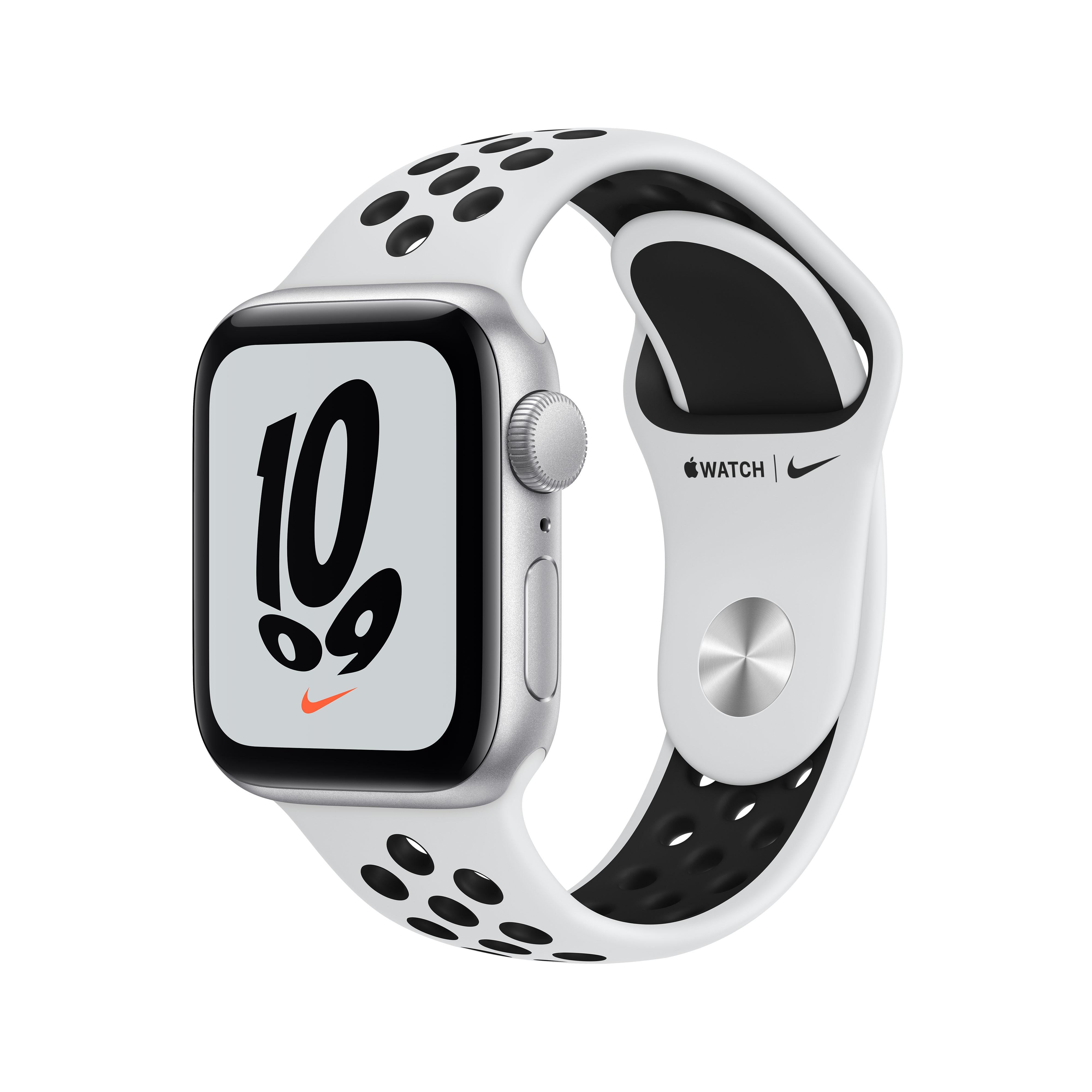 Apple Watch Nike SE (GPS) 40mm Silver Aluminum Case with Platinum/Black Nike Sport Band - Perfect for Running, Workouts & Daily Fitness Tracking