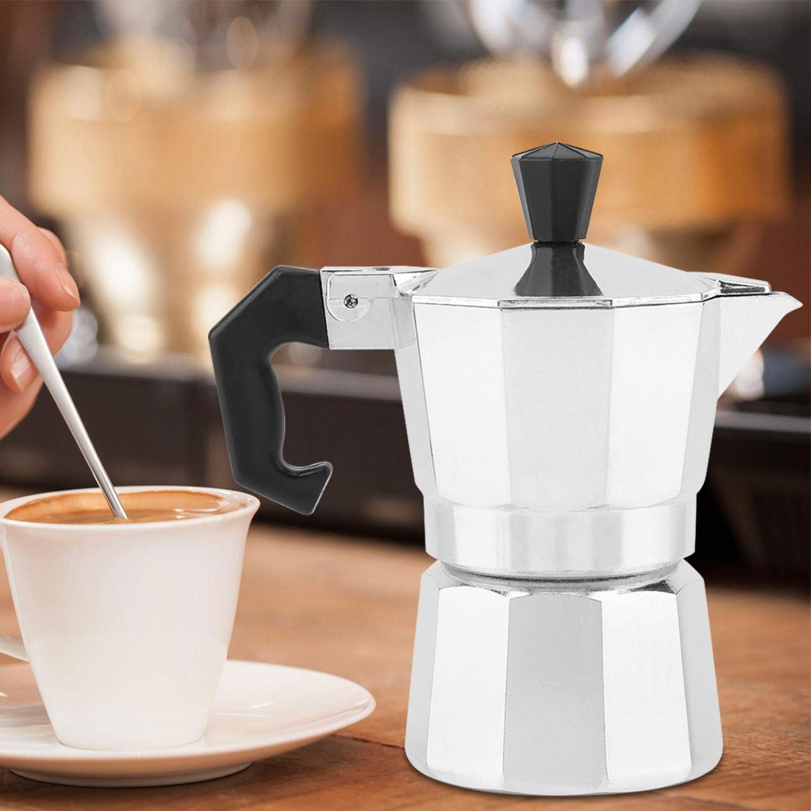 TOPINCN Classic Stovetop Espresso Maker - 1 Cup Italian Coffee Pot for Strong & Flavorful Espresso | Perfect for Home Brewing, Camping & Gifts