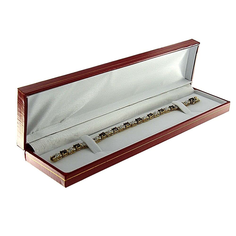 Rianiq07 Classic Red Faux Leather Bracelet Box - 12 Piece Jewelry Gift Box Set for Watches, Necklaces & Rings | Perfect for Retail Display, Wedding Favors & Luxury Packaging