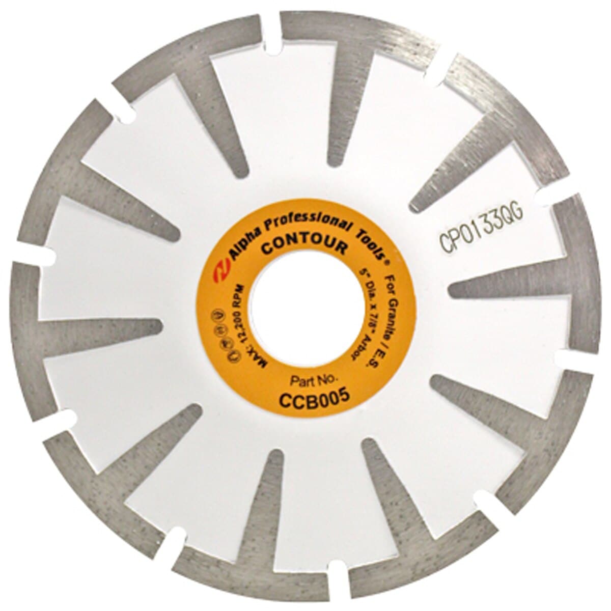Alpha Contour Blade for Granite & Engineered Stone - Premium Diamond Cutting Wheel for Countertops, Tile & Stone Fabrication - Perfect for Kitchen Remodeling & DIY Projects