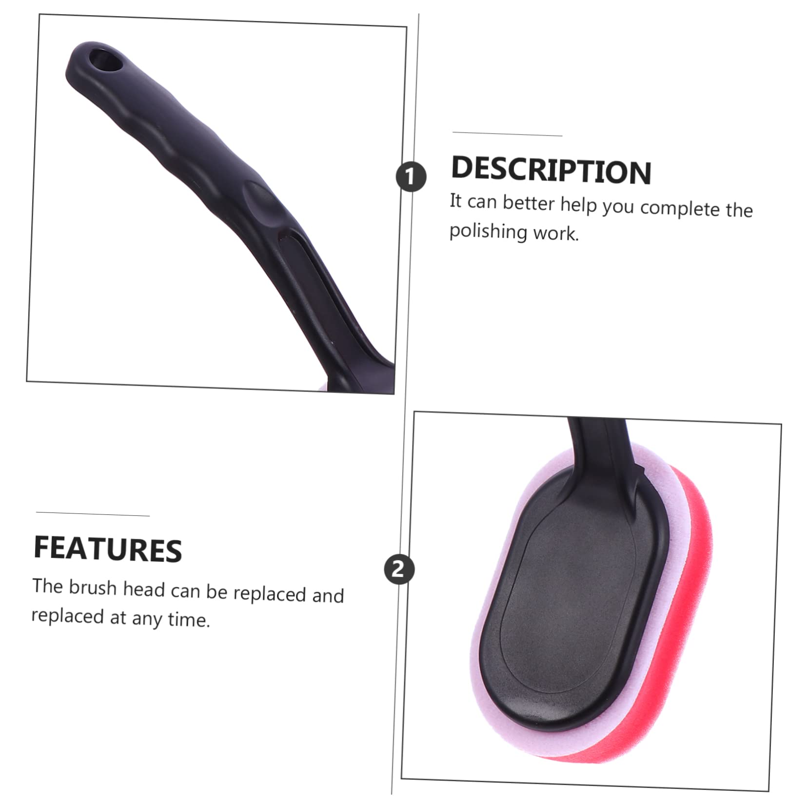 5-Piece Wheel Rim Brush Kit - Car Tire Waxing Applicator with Ergonomic Handle for Deep Cleaning & Polishing - Perfect for Car Detailing, Auto Shine & Tire Maintenance