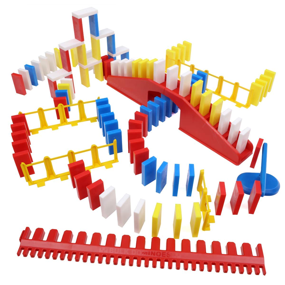 Bulk Dominoes Pro-Domino Kit | 300-Piece STEM Learning Toys, Family Board Games for Kids & Adults, Educational Building Blocks for Chain Reaction & Toppling Fun – Perfect for Classroom, Birthday Parties & Family Game Nights