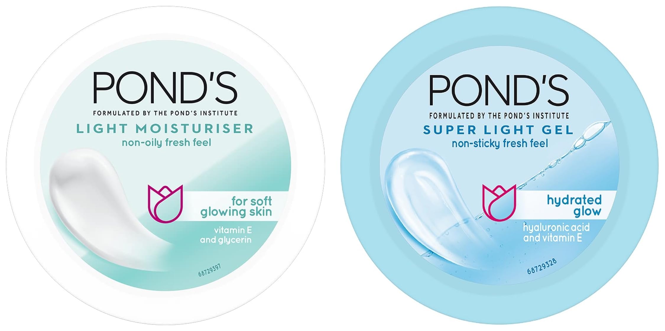 POND'S Light Face Moisturizer 200ml with Vitamin E & SPF 15 - Daily Non-Oily Cream for Soft Glowing Skin | POND'S Super Light Gel Oil-Free Moisturizer 49g | Perfect for Daytime Hydration & Sun Protection