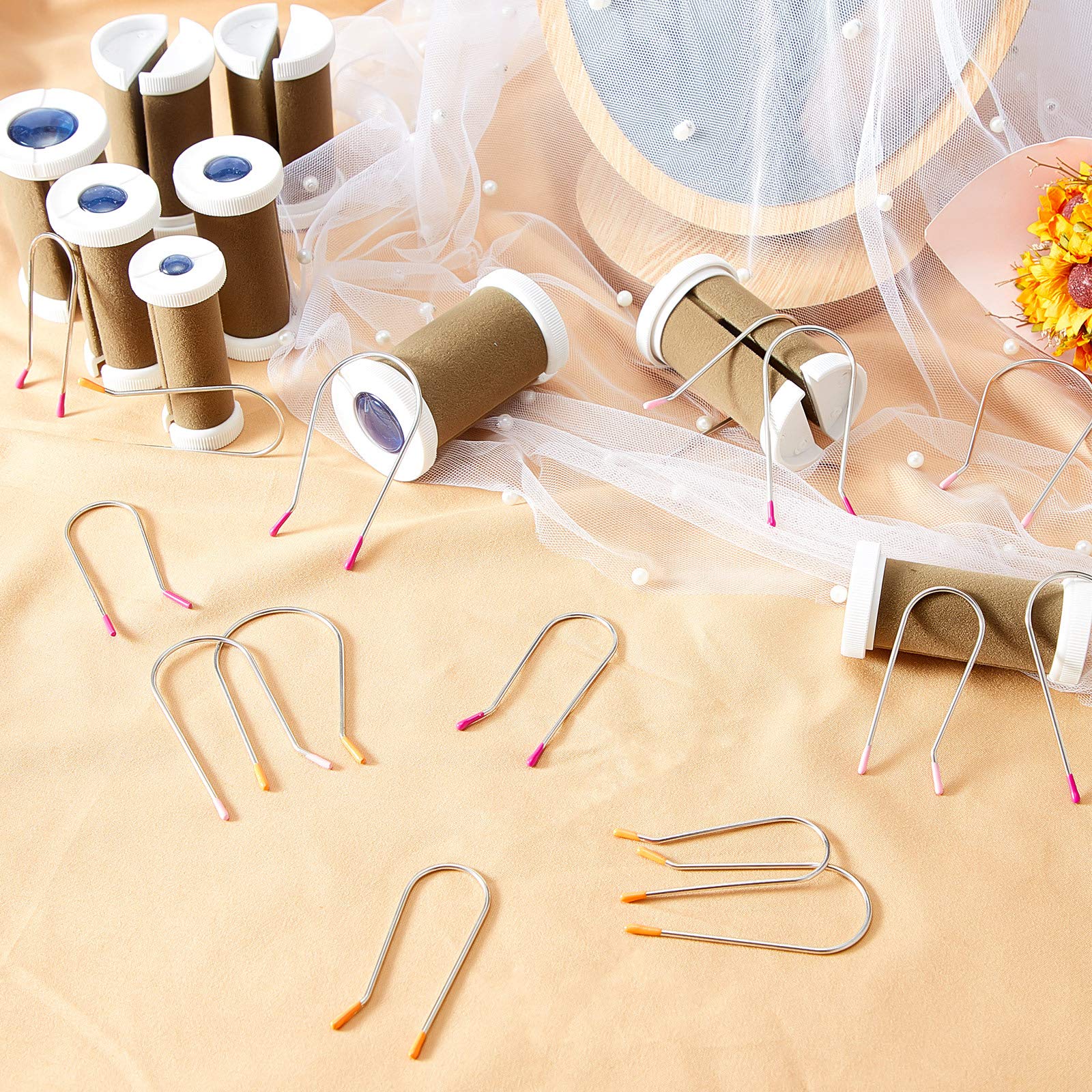 40-Piece Assorted Hot Roller Clips Set - Large, Medium & Small Sizes for Most Hair Rollers & Curlers | Perfect for Salon Styling & Home Hair Care