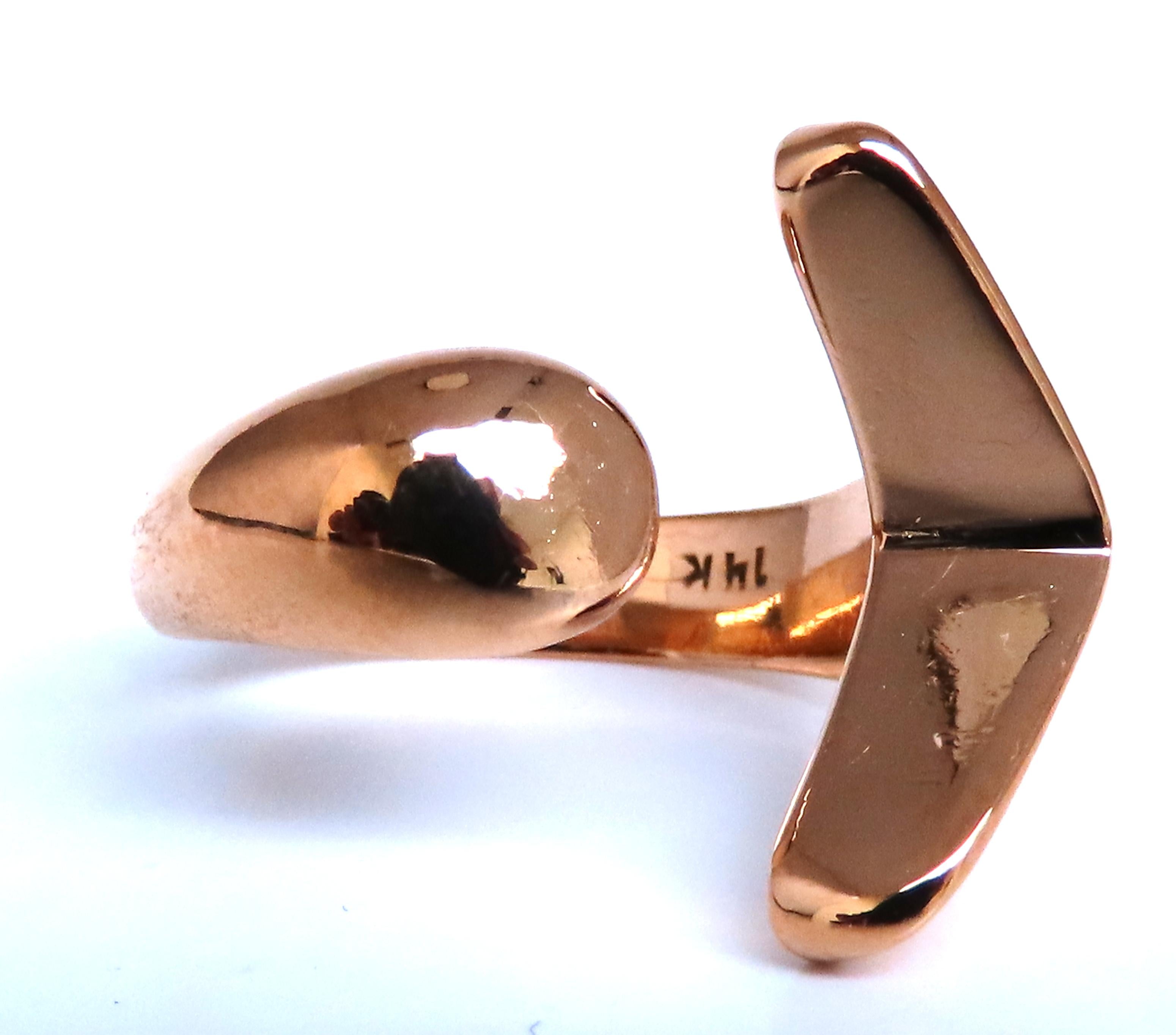14kt Gold Open Irregular Abstract Statement Ring for Women - Elegant Boho Chic Jewelry Gift for Her - Perfect for Parties, Weddings & Everyday Wear