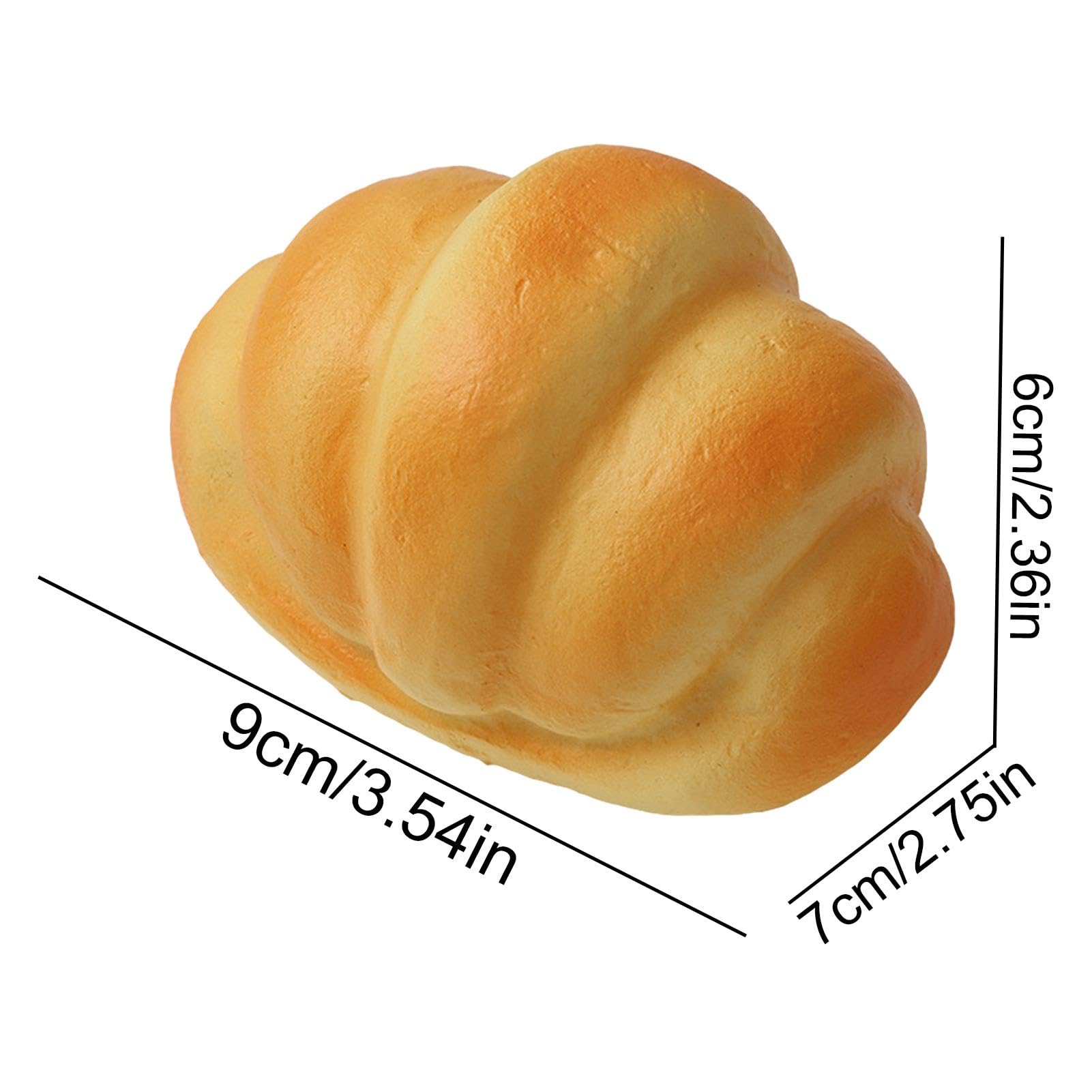 Soft Realistic Bread Squeeze Toy - Stress Relief & Anxiety Relief for Kids & Adults - Fun Artificial Bread Stress Ball for Office, Home, School & Travel Use