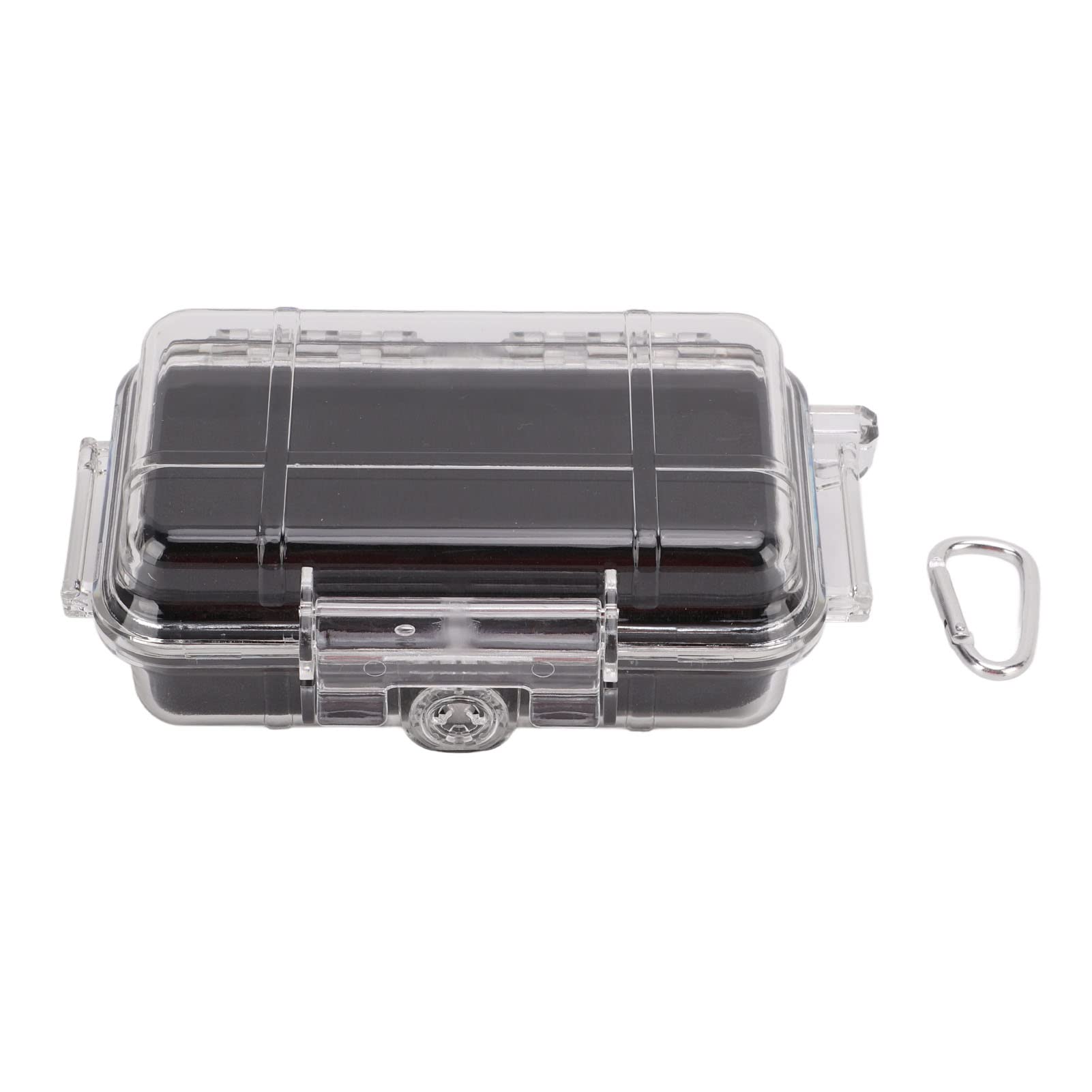 Qiilu Shockproof Plastic Storage Box with Shock Absorption Liner - Airtight Transparent Case for Outdoor Camping, Travel & Equipment Protection (Small Size) - Perfect for Electronics, Tools, First Aid Kits & Valuables
