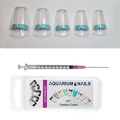 Clear Nail with Blue Cork