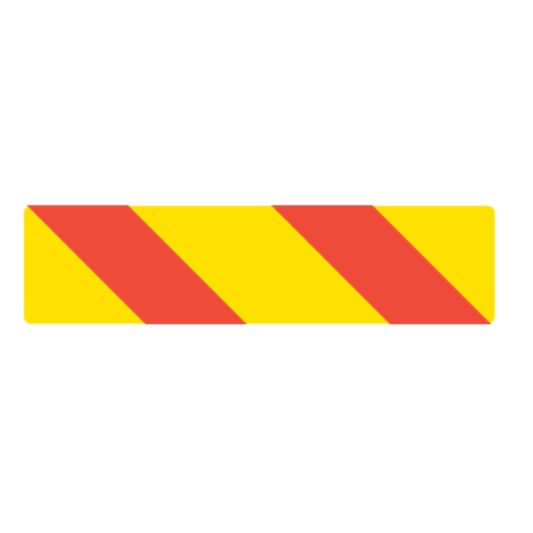 400mm x 100mm Left or Right Class 1 Material Aluminum Sticker - Perfect for Vehicle Number Plates, Signage & Industrial Labeling