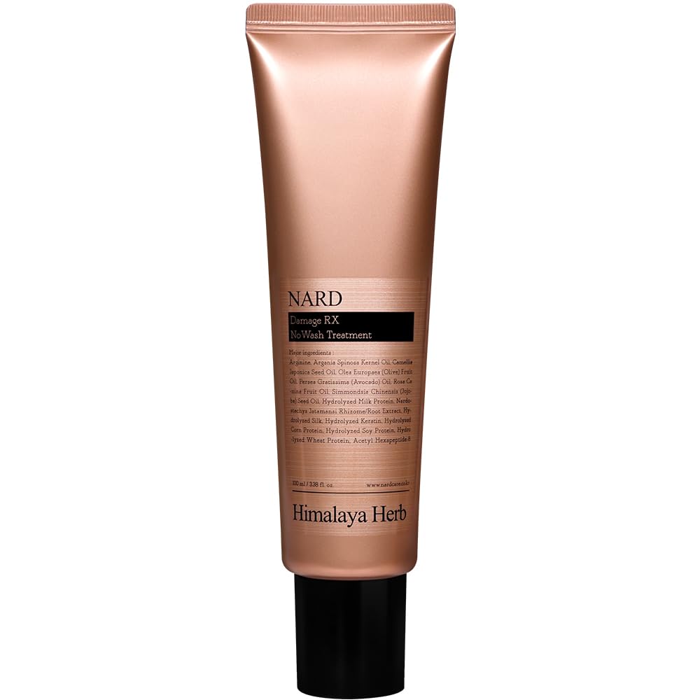 NARD Damaged Hair Care No Wash RX Conditioner - Protein & Keratin Treatment for Dry, Damaged Hair - Rinse-Free Deep Conditioning with Amino Acids, Silk Peptides, Vitamin E & 6 Oils (3.38 oz) | Perfect for Travel, Post-Workout & Quick Hair Revival