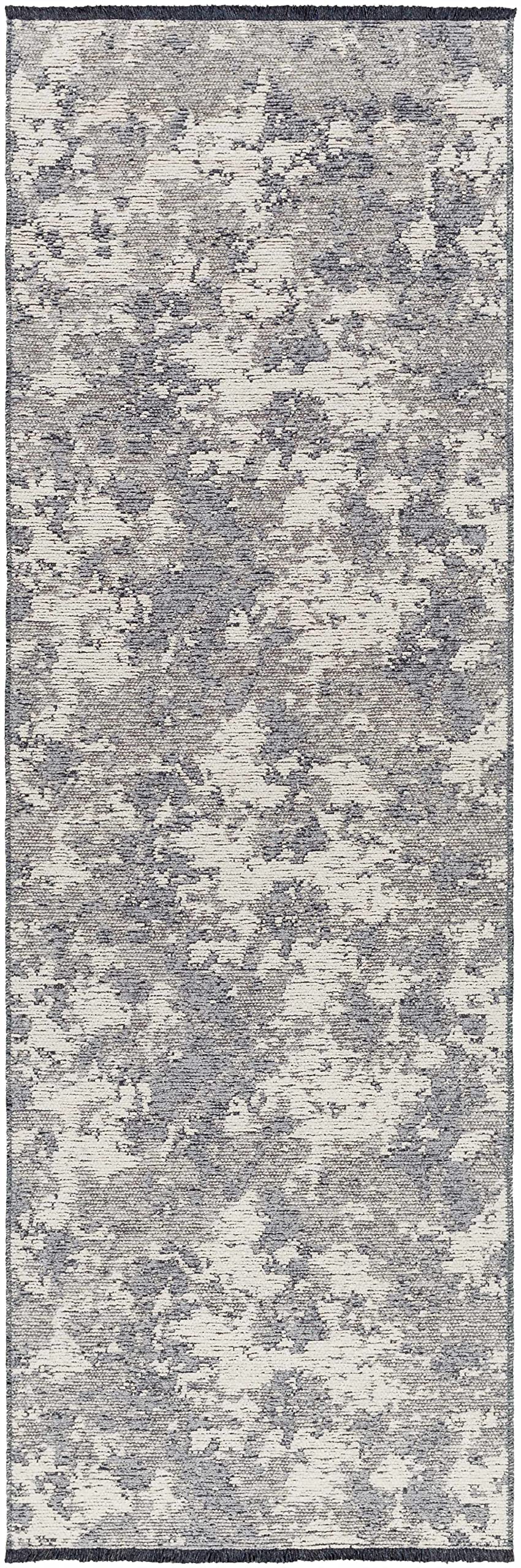 Hauteloom Bimo Modern Area Rug for Living Room & Bedroom - Soft Gray, Beige, Blue - 3'9