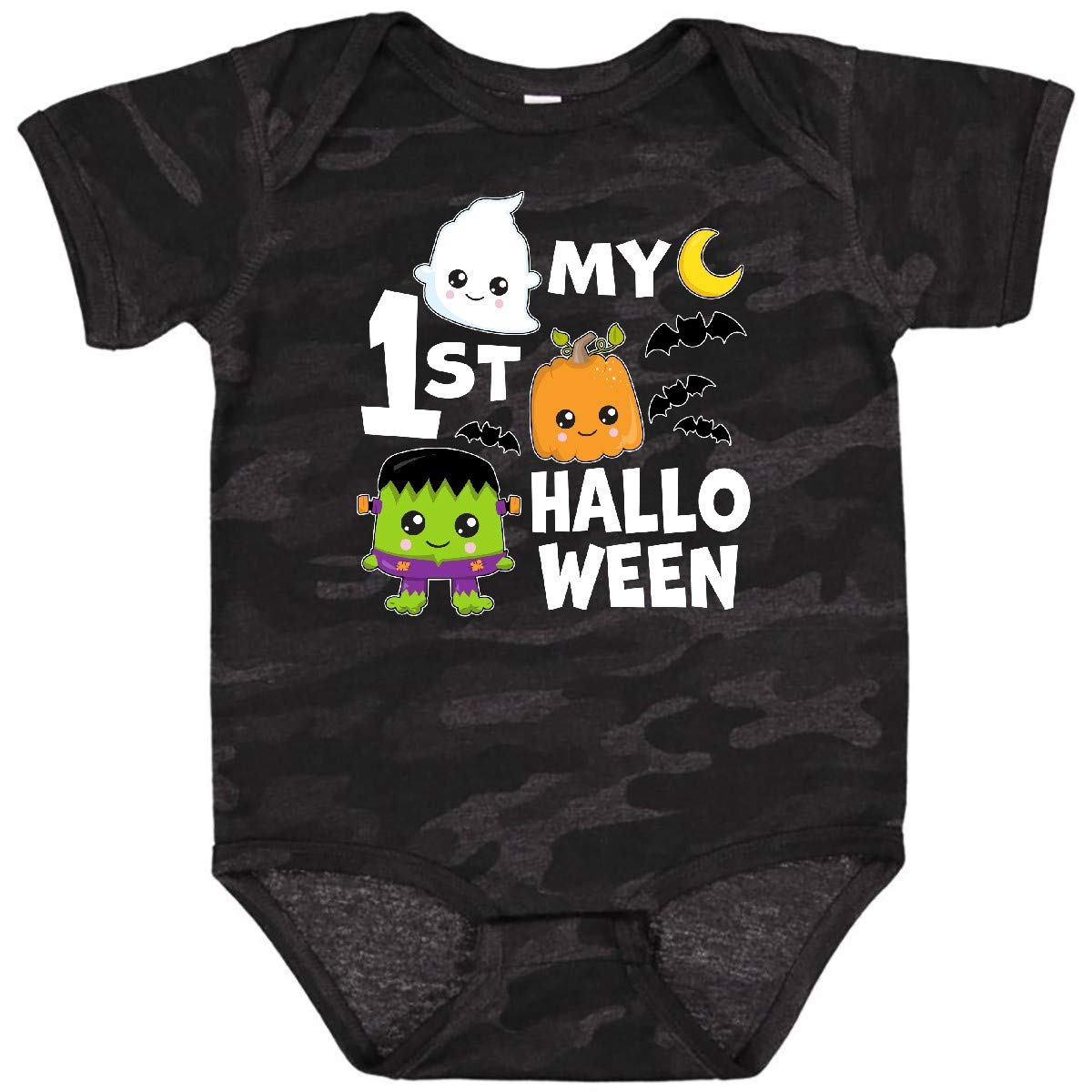 My 1st Halloween Baby Bodysuit - Cute Ghost & Pumpkin Design - Soft Cotton Infant Onesie for Halloween Photos & Parties
