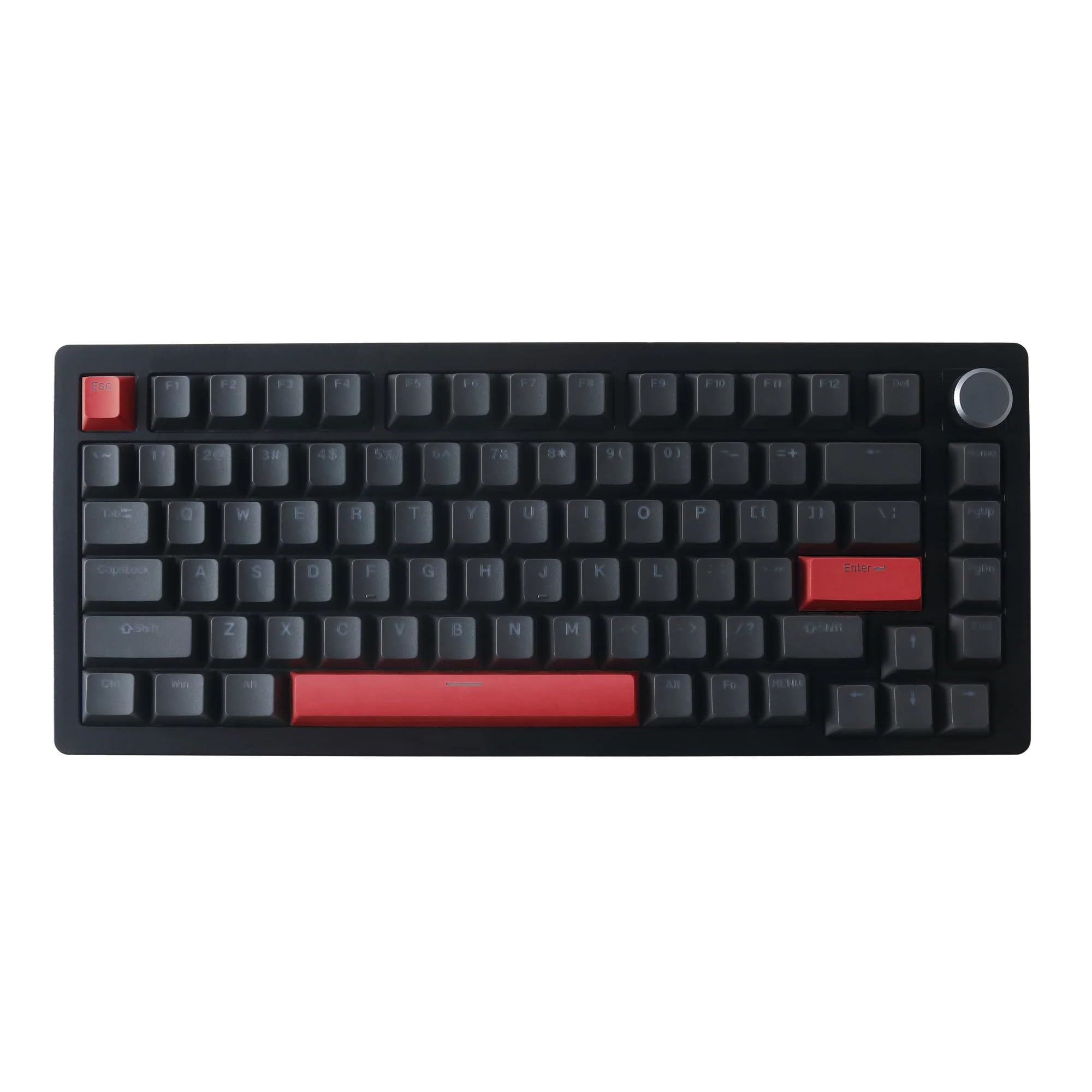 DrunkDeer A75 Rapid Trigger Magnetic Switch Mechanical Gaming Keyboard - 82 Key Compact 75% Layout, PBT Double Shot Keycaps, OEM Profile, USB Wired (Black) - Perfect for FPS Gaming, Competitive Esports & Office Typing