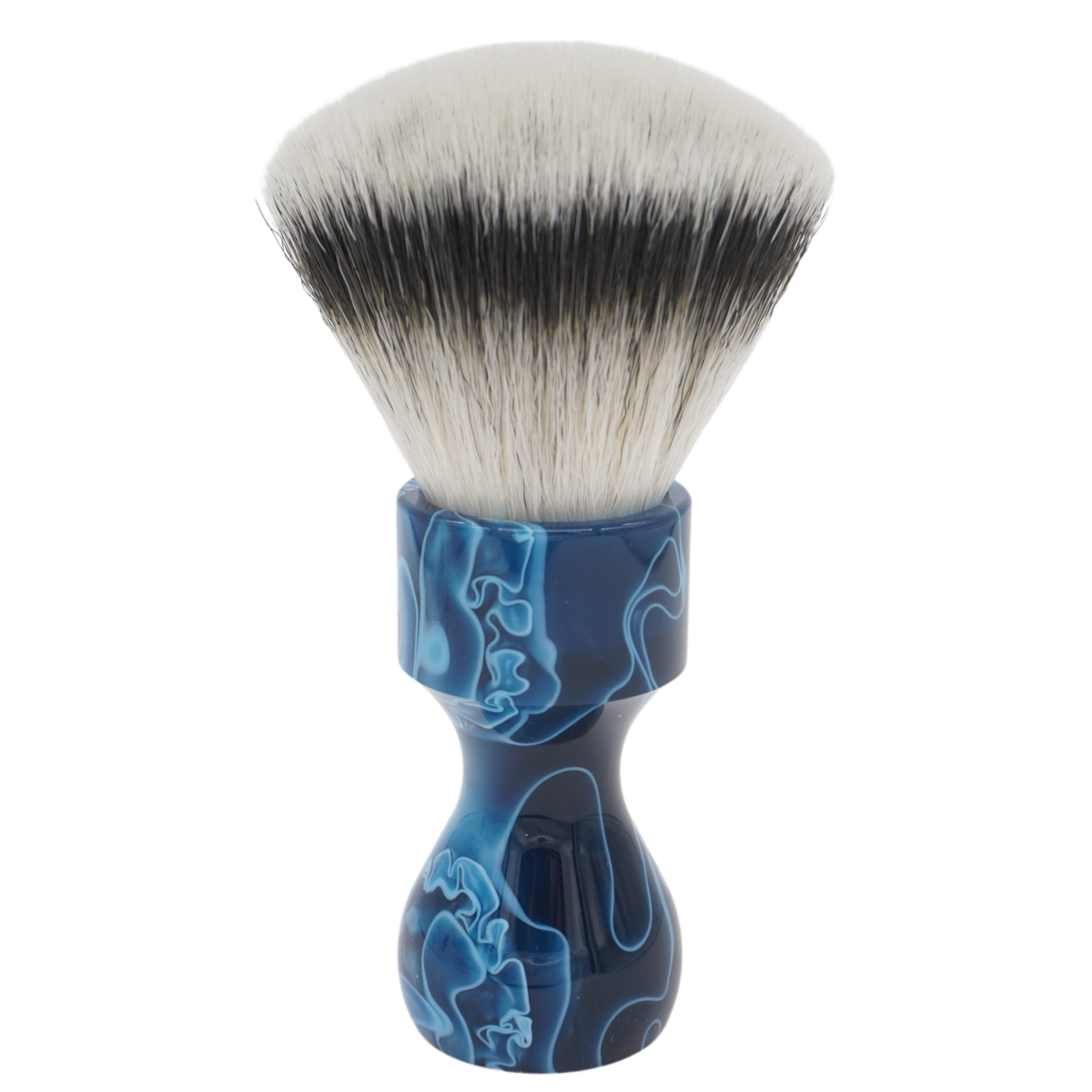AP Shave Co. 28mm Independent Fan Synthetic Shaving Brush - Premium Blue Shaving Brush for Men - Perfect for Wet Shaving, Beard Grooming & Luxury Skincare Routine