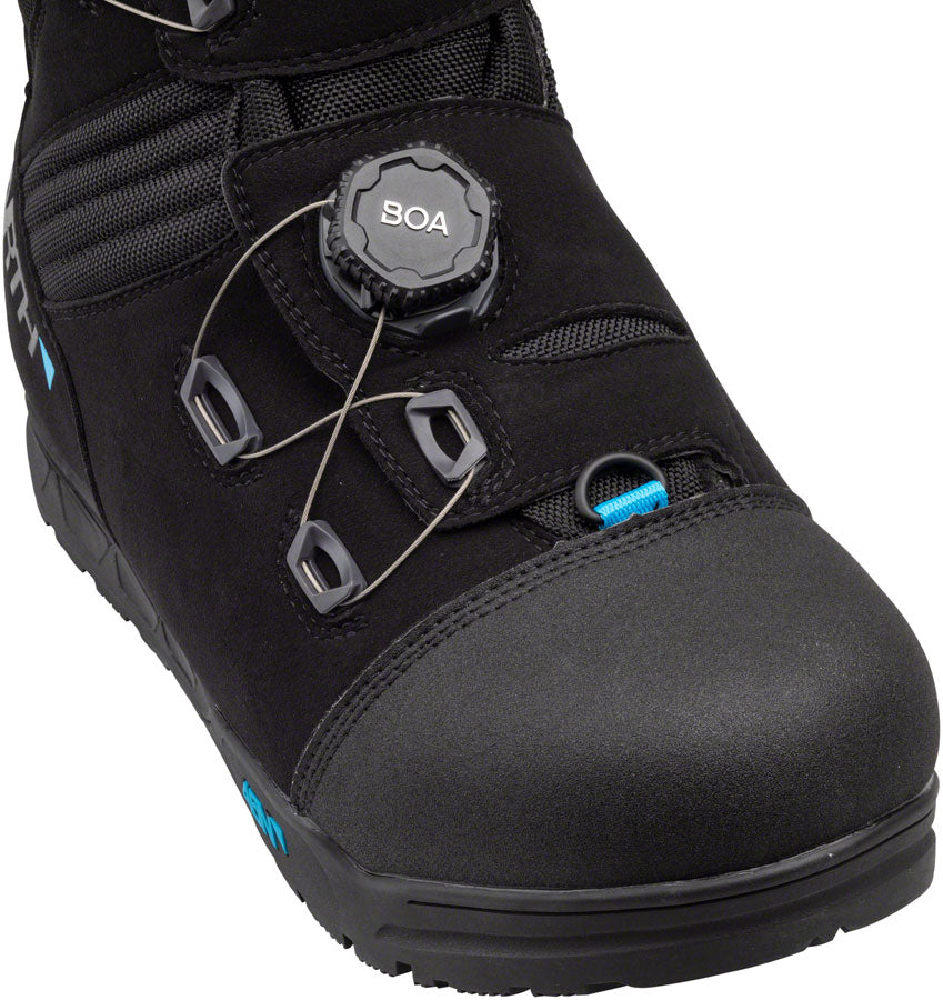 45NRTH Wolfgar Winter Cycling Boots - Waterproof, Insulated, Black/Blue, Size 38 for Men & Women - Perfect for Cold Weather Commuting & Mountain Biking