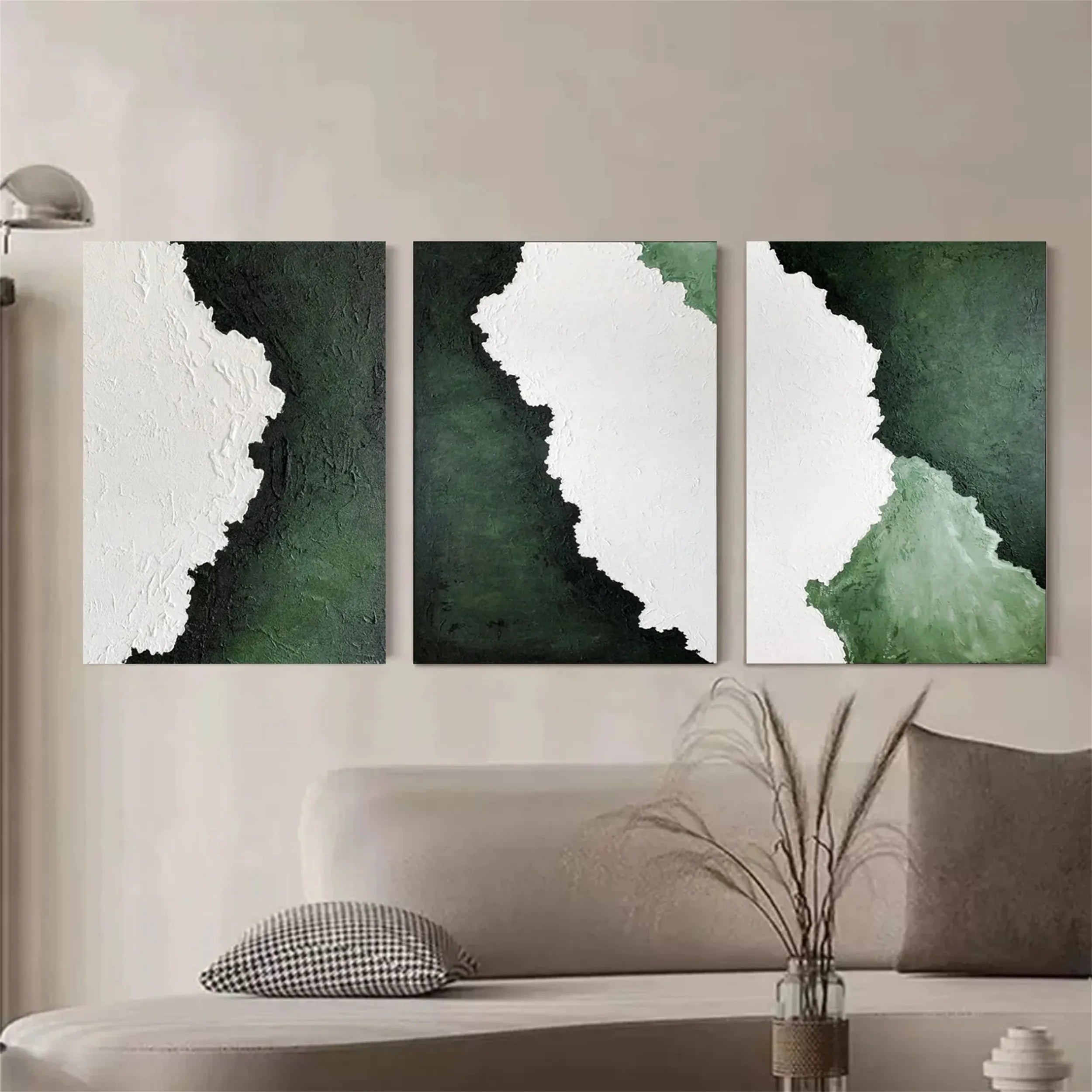 Ocean and Sky Wall Art Set of 3 - Coastal Beach Painting Decor for Living Room, Bedroom & Office - Modern Seascape Canvas Prints (OS-148)