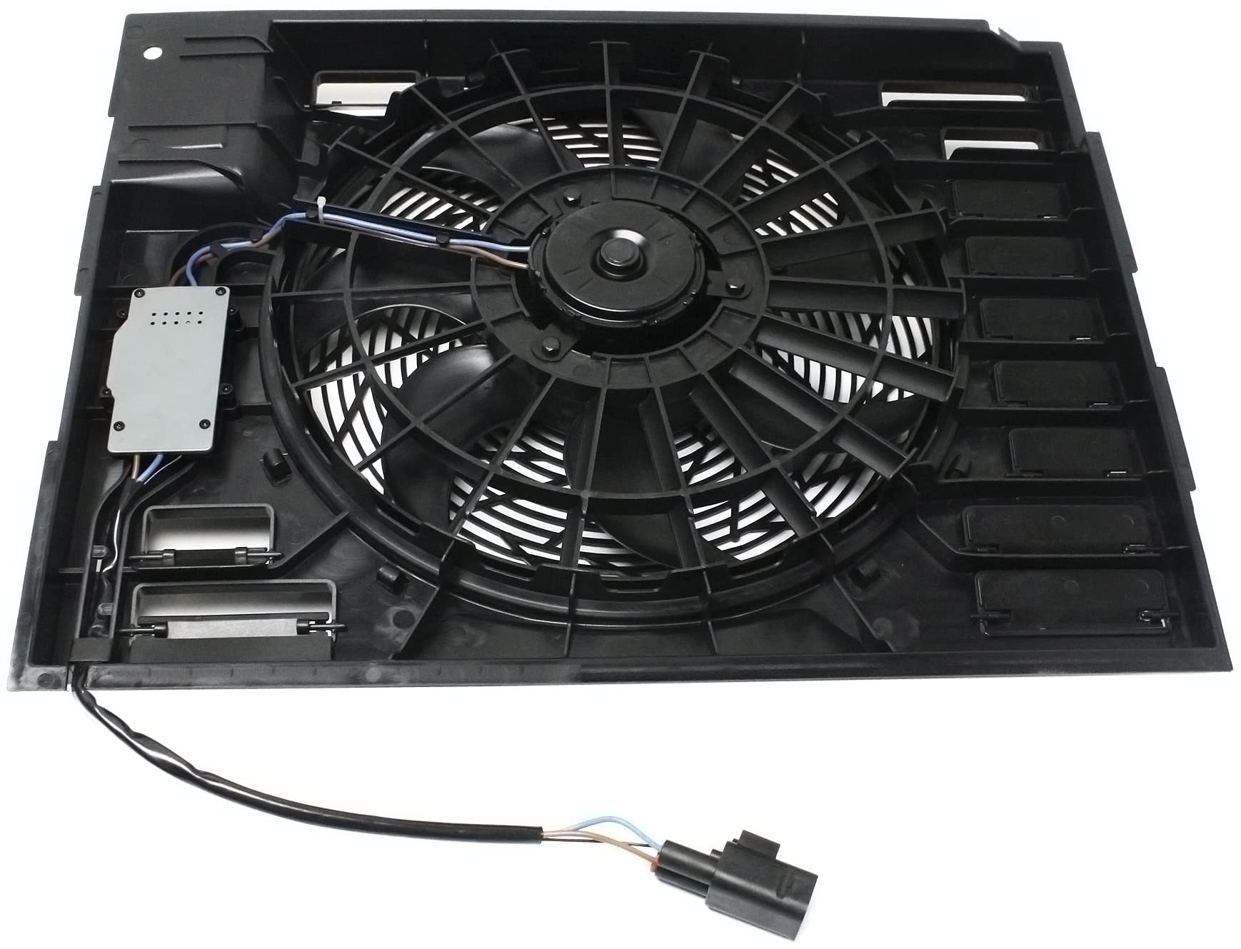 Evan Fischer A/C Condenser Cooling Fan Replacement for 2002-2008 BMW 7 Series (745i/745Li/750i/750Li/760i) - BM3020103 - Perfect for Summer Cooling & AC System Repair