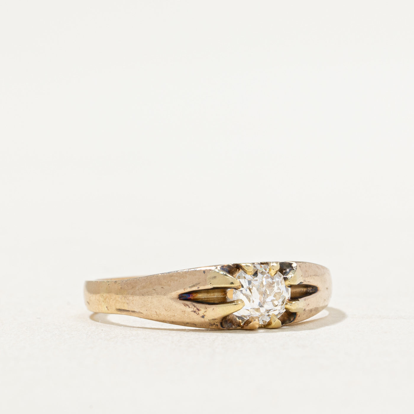 Antique Old Mine Cut Diamond Ring - 0.35 Carat Vintage Engagement Ring - Size 6.5 - Perfect for Wedding, Anniversary & Special Occasion Gifts