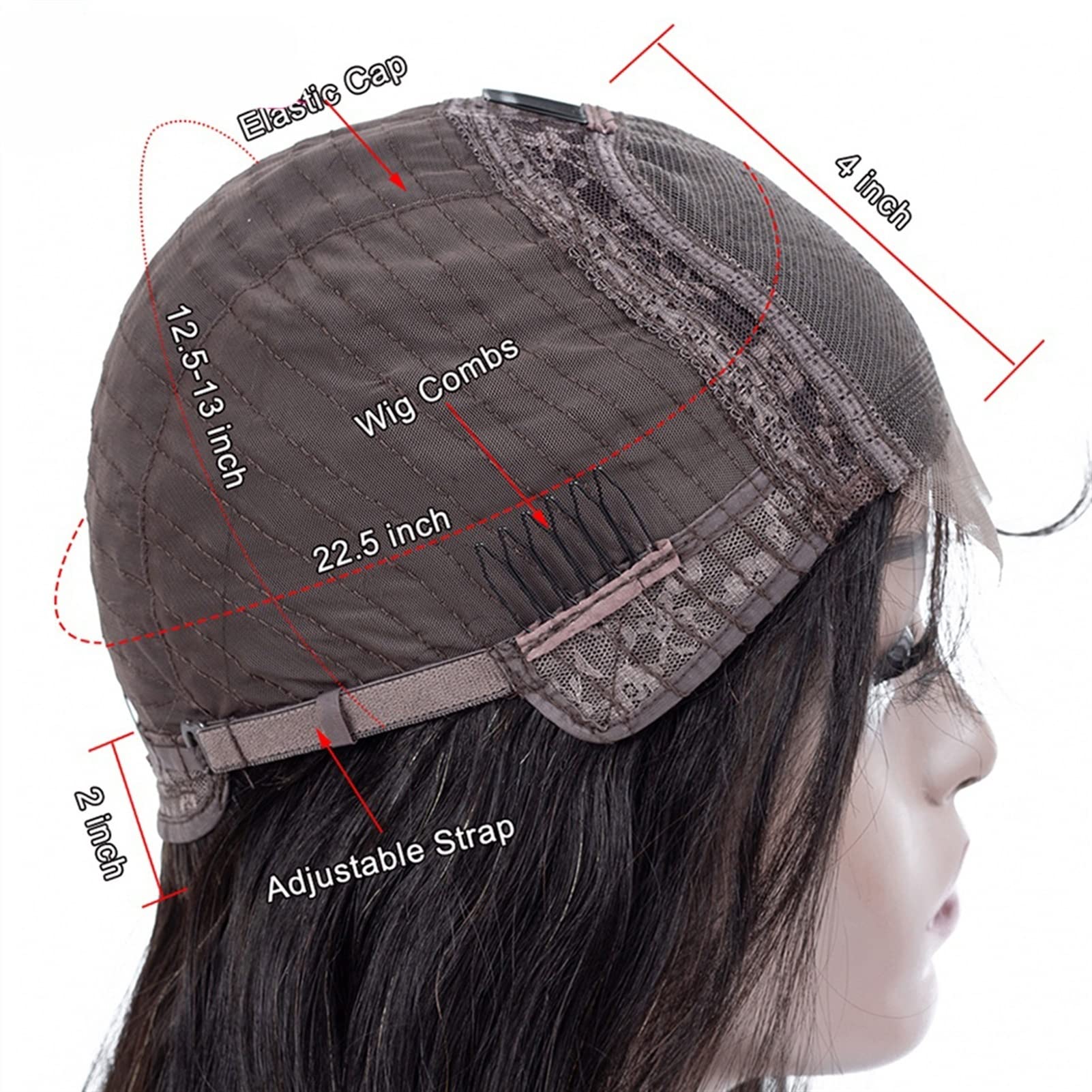 Peruvian Straight Lace Front Wig 10-30 Inch Human Hair Wigs with 4x4 Lace Closure & Baby Hair - Pre Plucked Natural Look for Daily Wear & Party Occasions (24inch Stretched Length) | Perfect for Cosplay, Weddings & Special Events