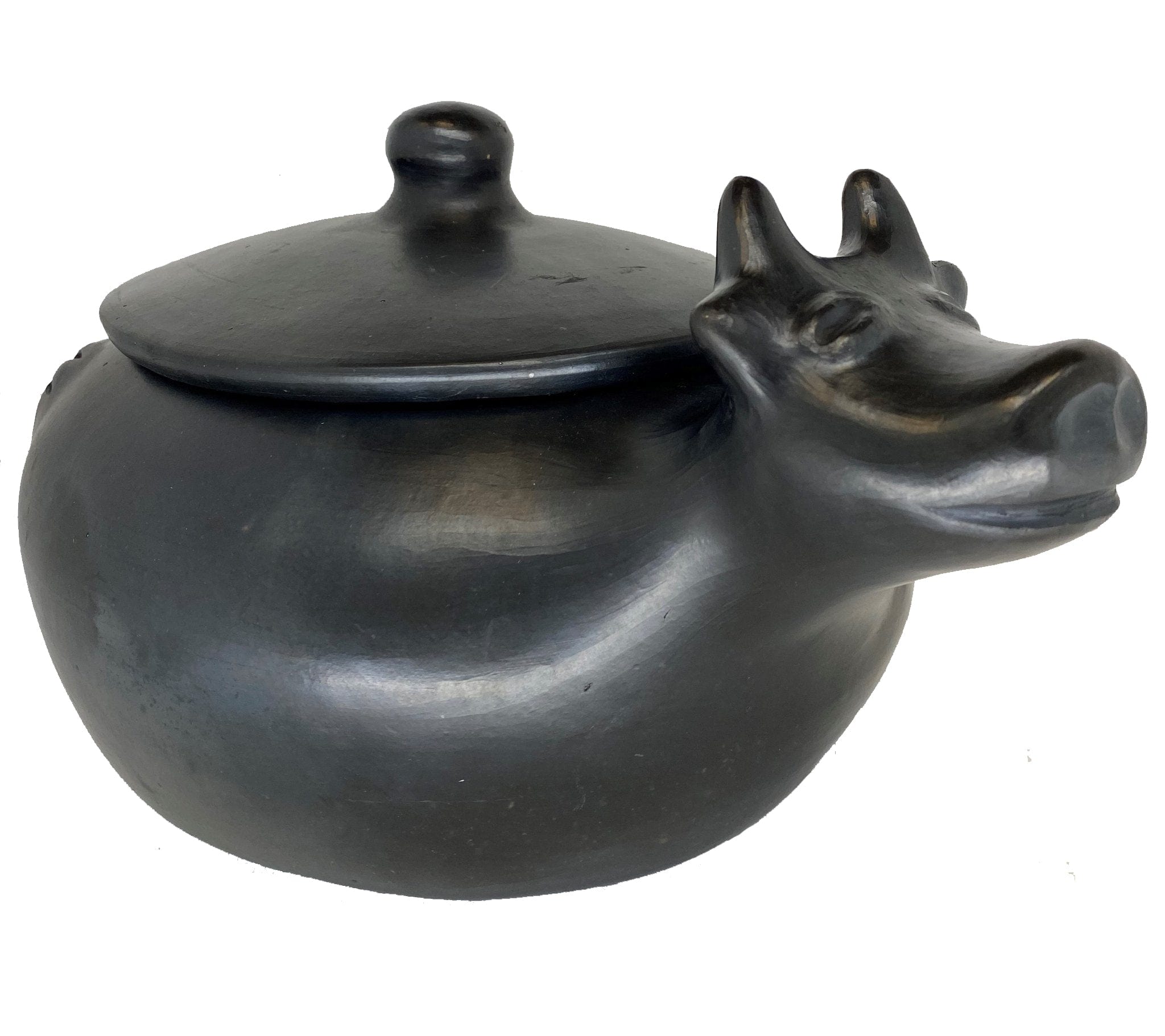 Authentic Chamba Cow Pot - Handmade Black Clay Oven for Slow Cooking Soups, Stews & Stocks | Stovetop & Oven Safe | All Natural Colombian Cookware | Perfect for Traditional Recipes & Family Meals