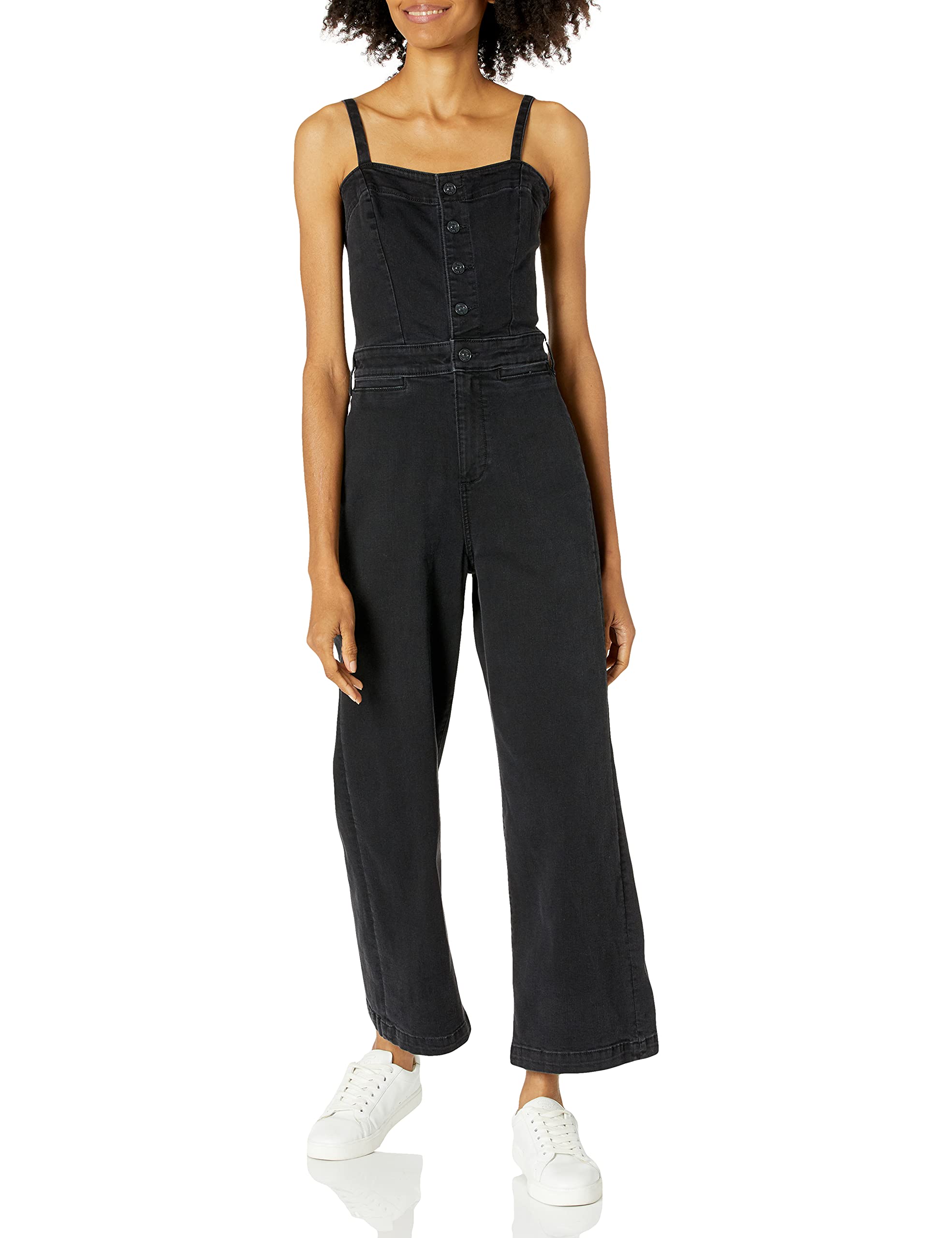 PAIGE Women's Anessa Cropped Culotte Lightweight Jumpsuit - Comfortable Wide Leg Pantsuit for Summer, Travel & Casual Wear