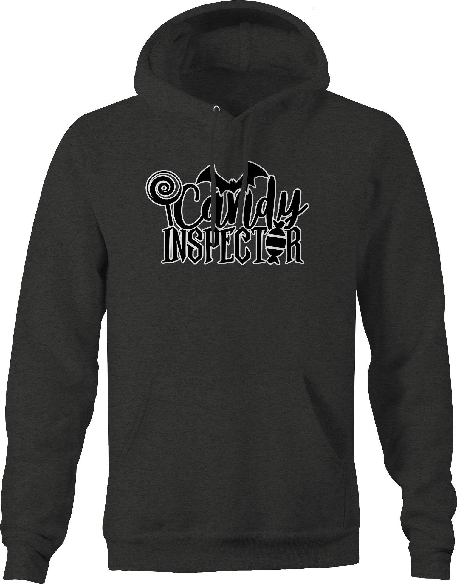 Halloween Hoodies for Men - Candy Inspector Parent Costume Dark Gray | Fun Halloween Party Outfit & Trick or Treat Apparel