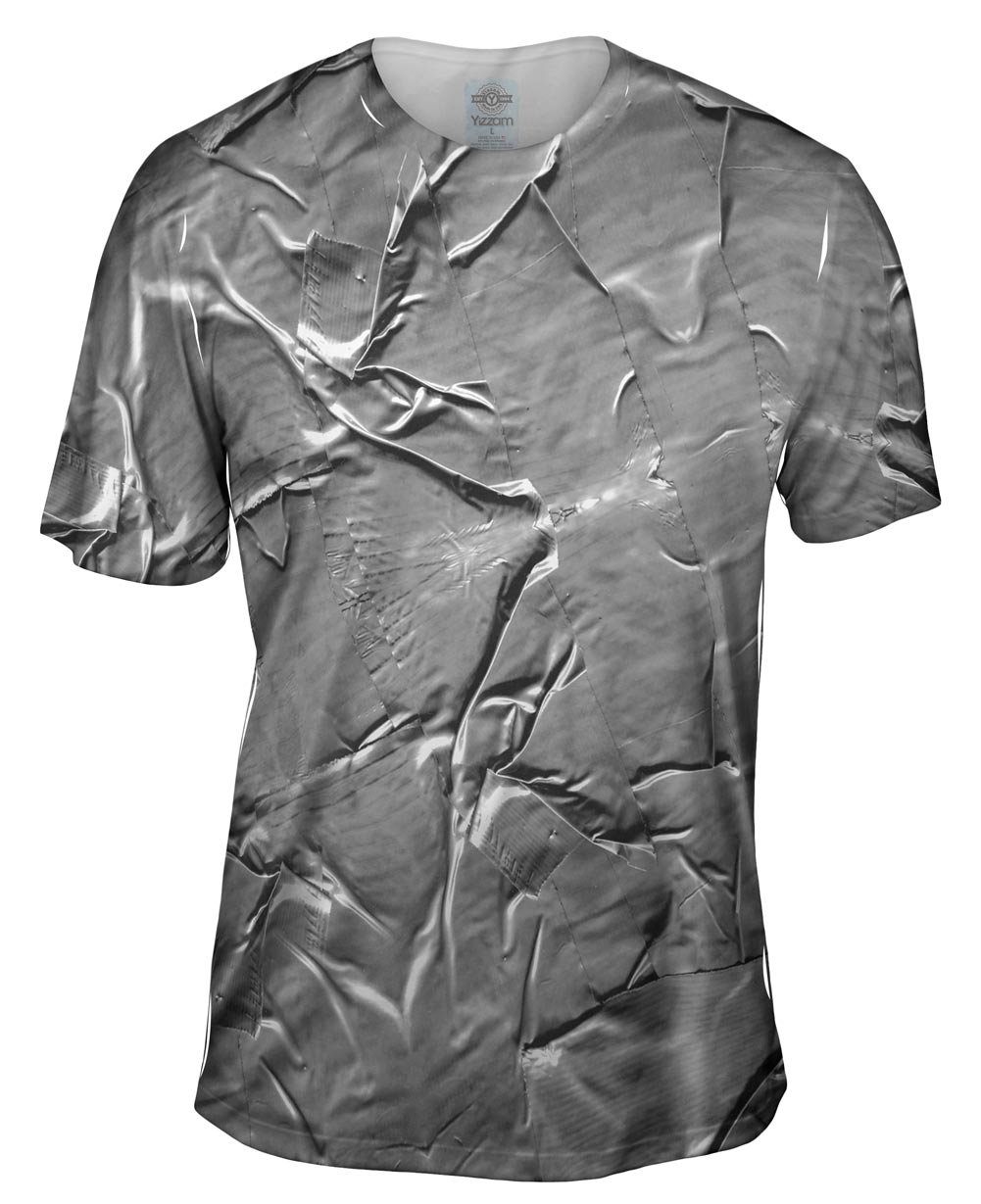 Yizzam Duct Tape Print Men's T-Shirt - Funny Graphic Tee for Casual Wear & Gifts - Perfect for Parties, Work, and Everyday Outfits