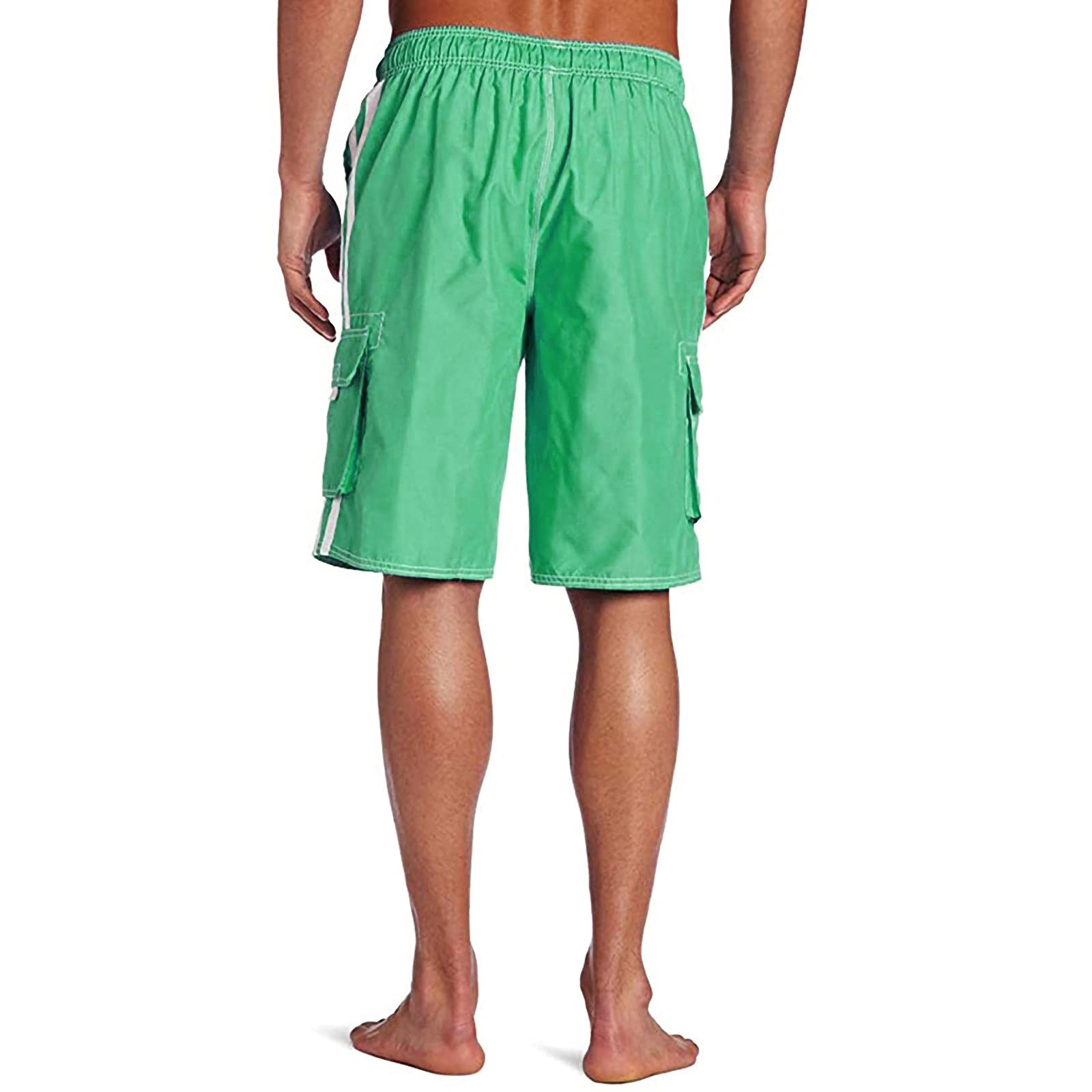 **Men's Quick-Dry Swim Trunks with Elastic Waist - Comfortable Beach Shorts for Swimming, Surfing & Outdoor Water Sports**