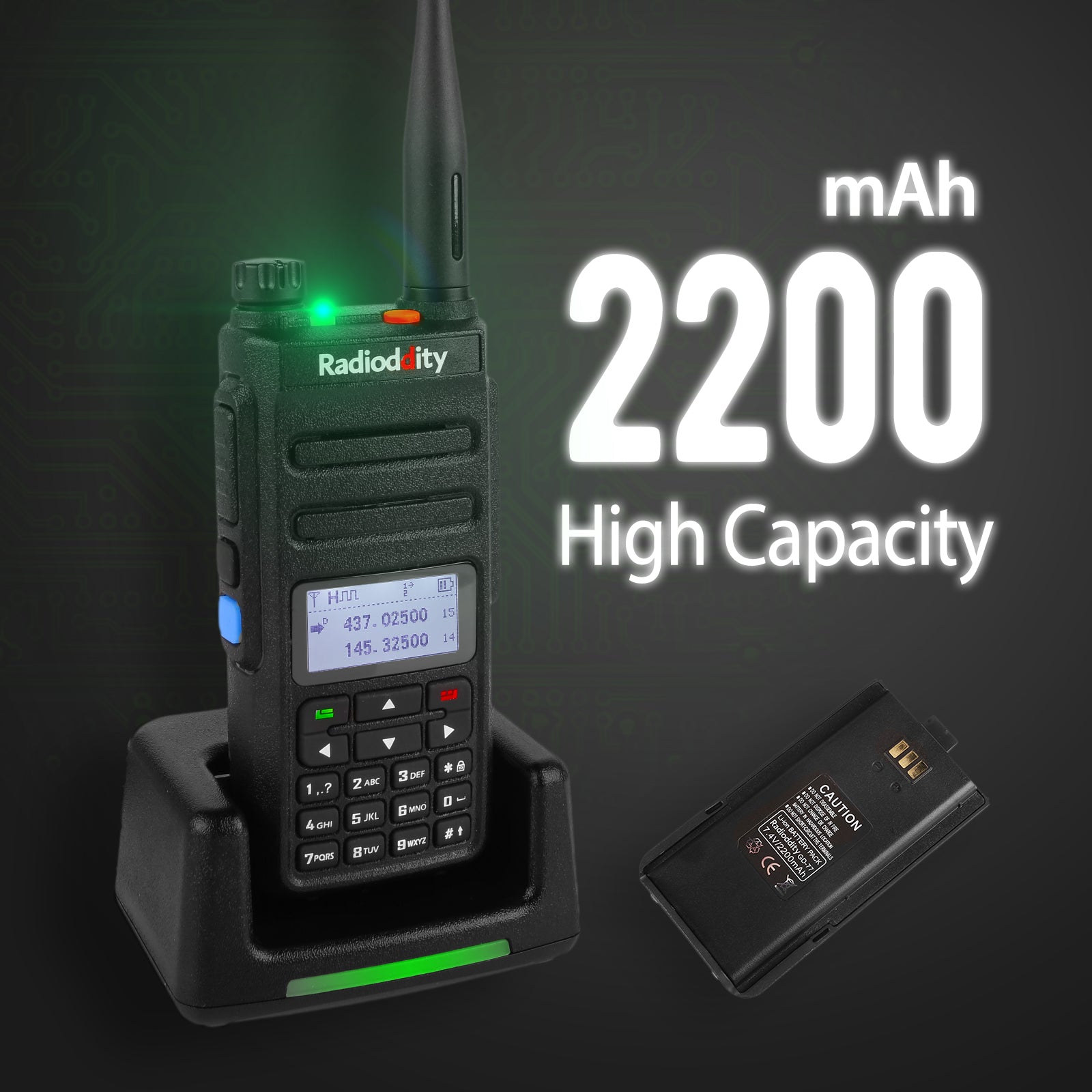 GD 77 DMR Digital Two-Way Radio with Programming Cable & Extra Battery - Ideal for Outdoor Adventures, Emergency Communication, and Business Use [DISCONTINUED]