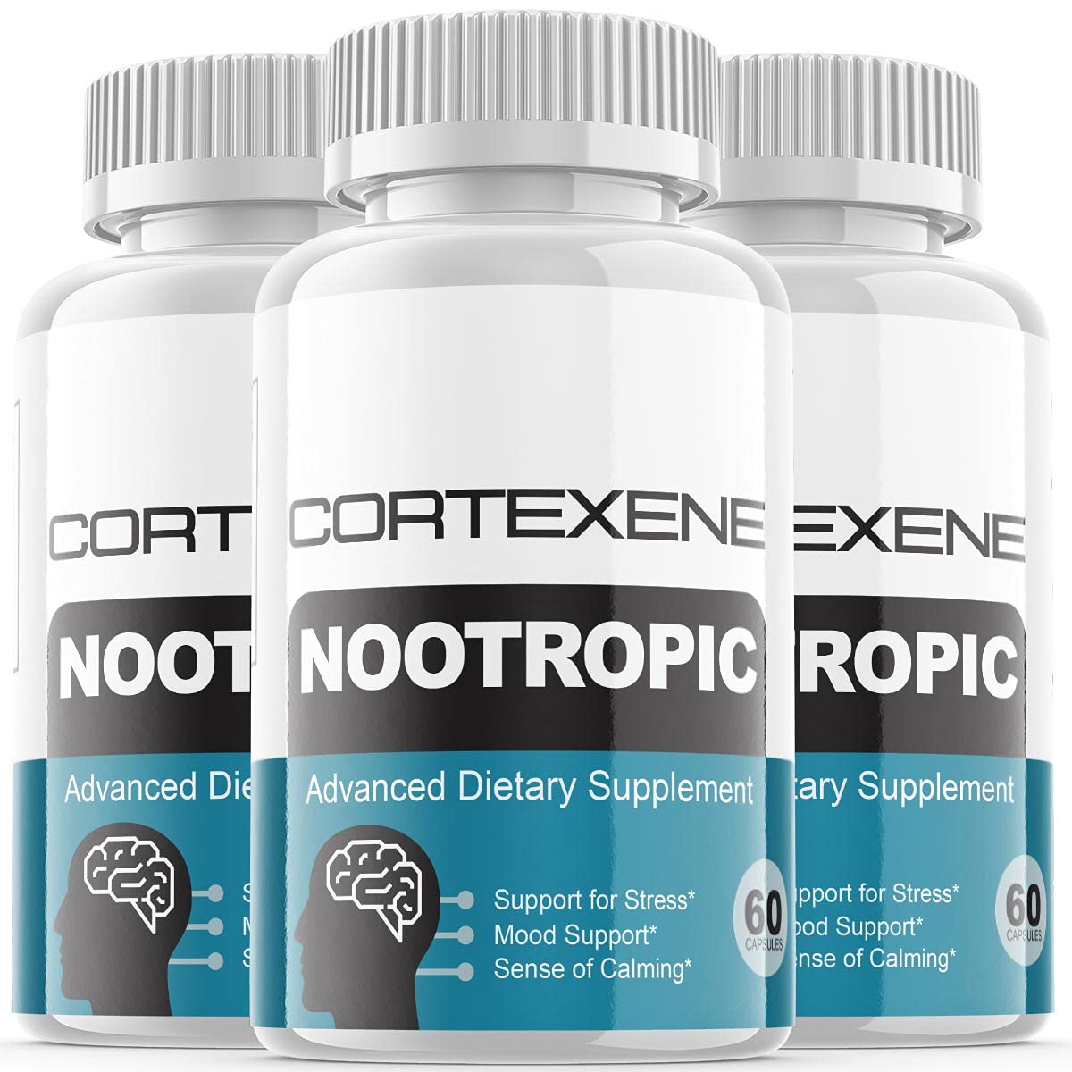 Cortexene Nootropic Brain Booster Pills (3 Pack) - Enhance Memory, Focus & Cognitive Function - Ideal for Students, Professionals & Gamers