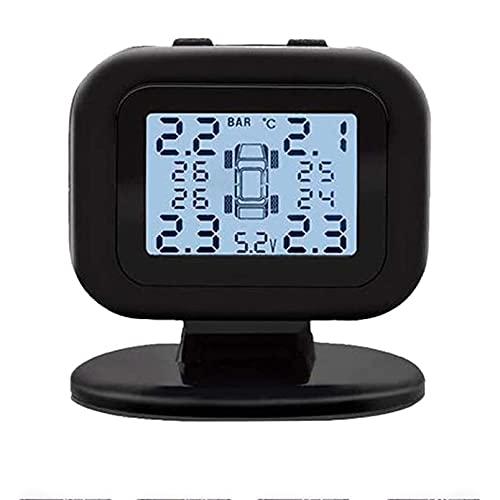 Feijia Solar Tire Pressure Monitoring System with LCD Display - Adjustable Brightness, Real-Time Car & Truck Tire Safety Monitor - Perfect for Trailers, RVs, and Long-Distance Driving