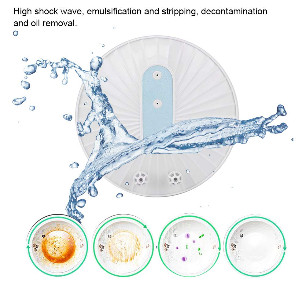 Portable Mini Ultrasonic Dishwasher - Rechargeable, Multifunctional Kitchen Cleaner for Small Dishes, Utensils & Baby Bottles (Pink) | Perfect for Apartments, RVs, Camping & Small Spaces
