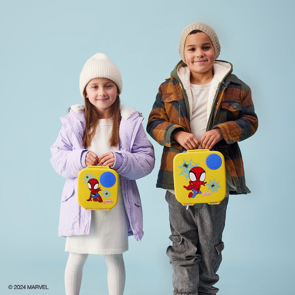 b.box Marvel Spiderman Insulated Lunch Box for Kids - Leak Proof & BPA Free - Perfect for School, Picnics & Travel