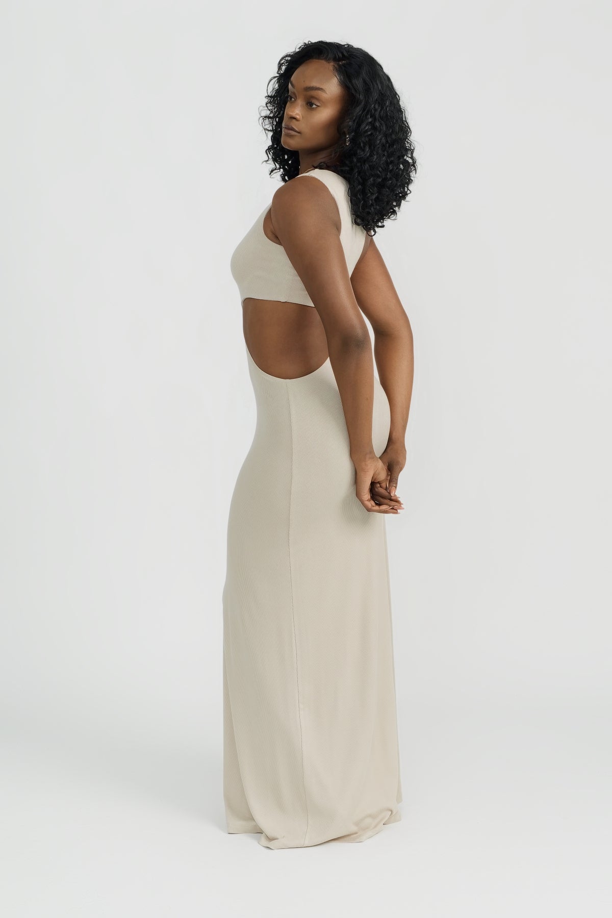 Lottie Maxi Dress in Coconut - Flowy Summer Beach Dress for Women, Perfect for Vacations, Parties & Casual Outings