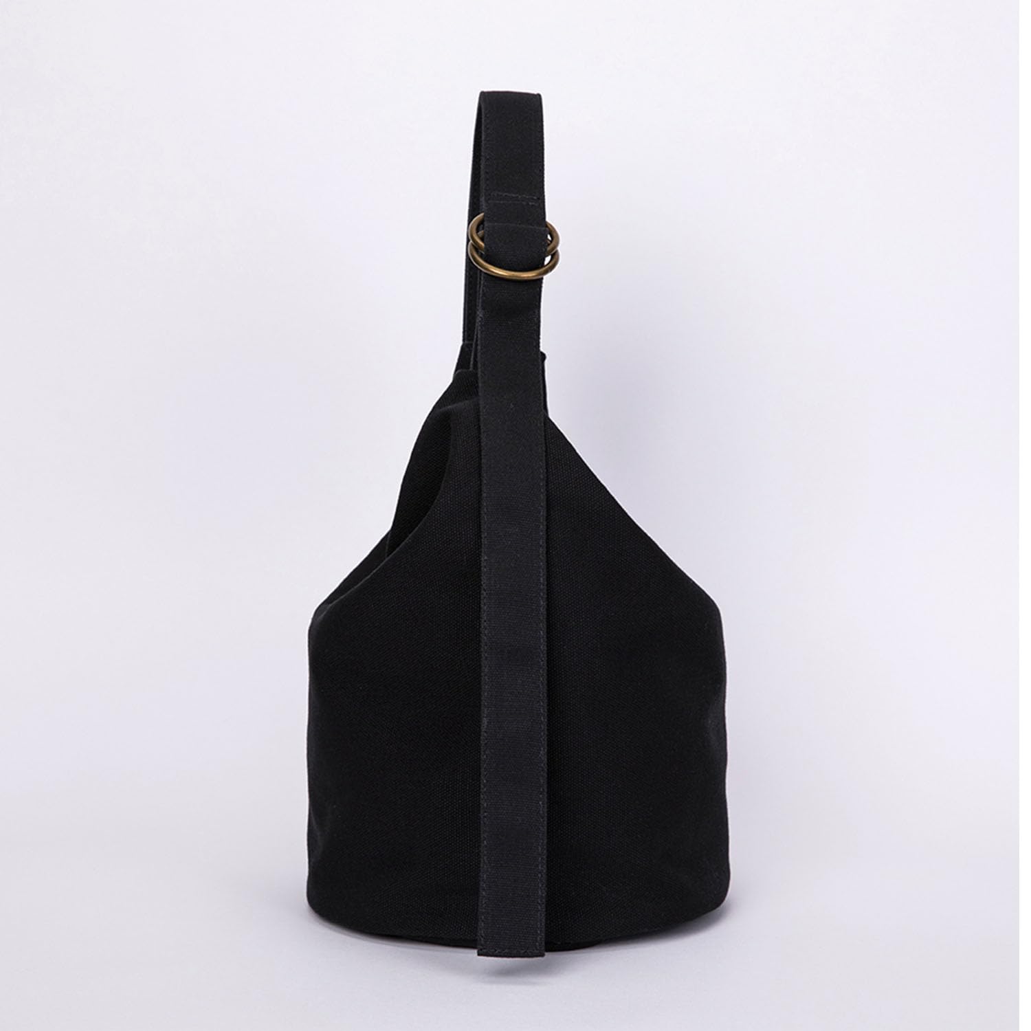 Lightweight Stylish Crossbody Bucket Bag with Round Bottom - Perfect for Travel, Shopping & Everyday Use (Black)
