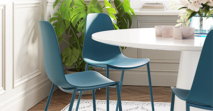 Isla Dining Chair - Modern Wooden Dining Room Chairs Set of 2, Comfortable Upholstered Seat with Sturdy Metal Legs - Perfect for Kitchen, Dining Room, Breakfast Nook & Home Decor