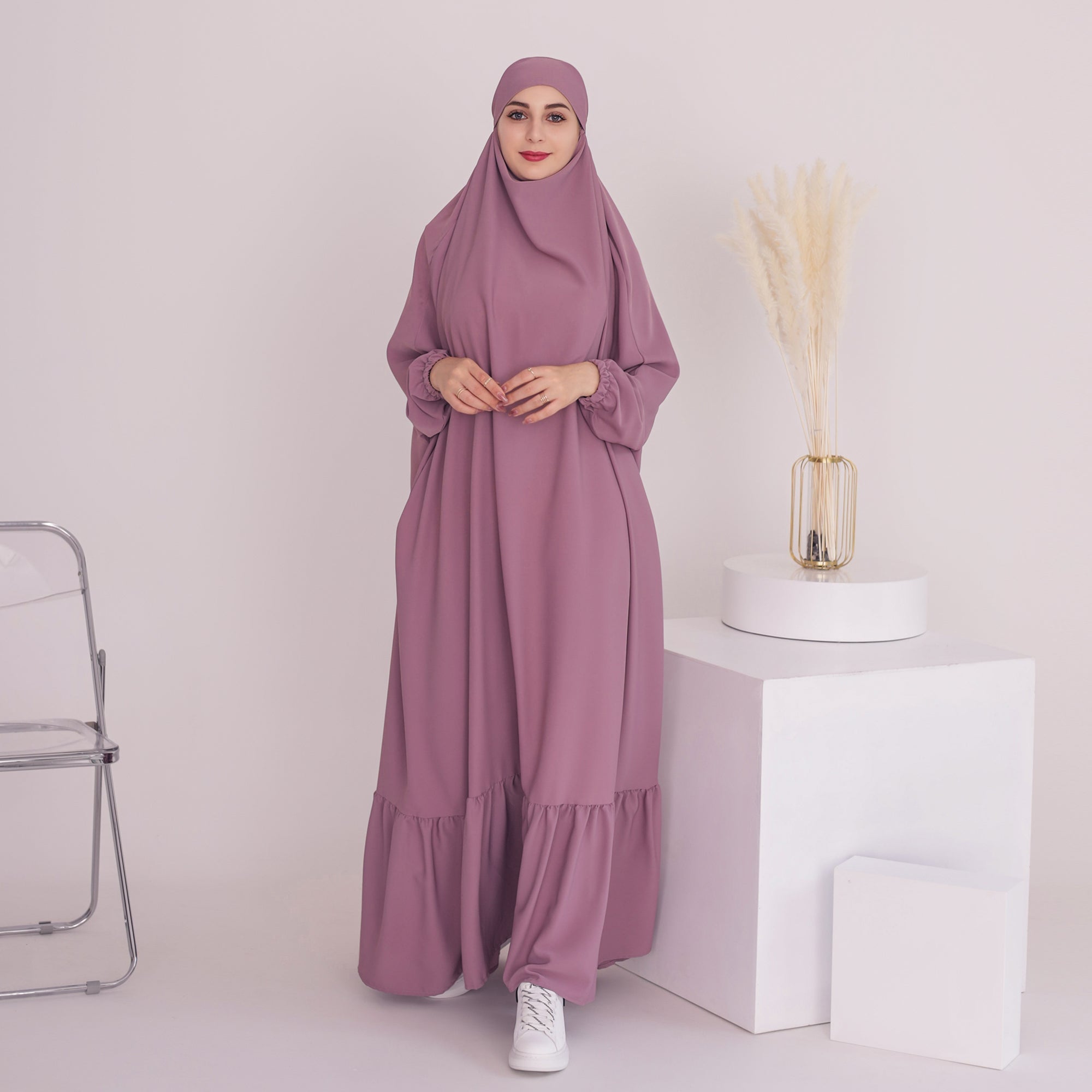 Anissa Jilbab Dust - Premium Muslim Hijab Scarf for Women - Perfect for Daily Wear, Prayer & Modest Fashion