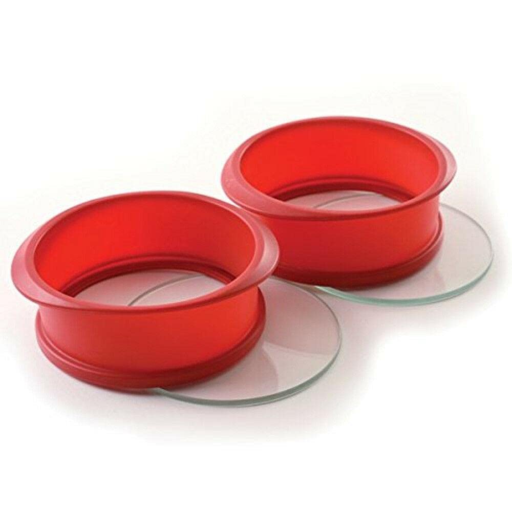 Silicone & Glass Bottom 5-Inch Muffin Pan - Non-Stick Baking Set for Cupcakes, Cakes, and Desserts - Essential Kitchen Cookware for Home Bakers