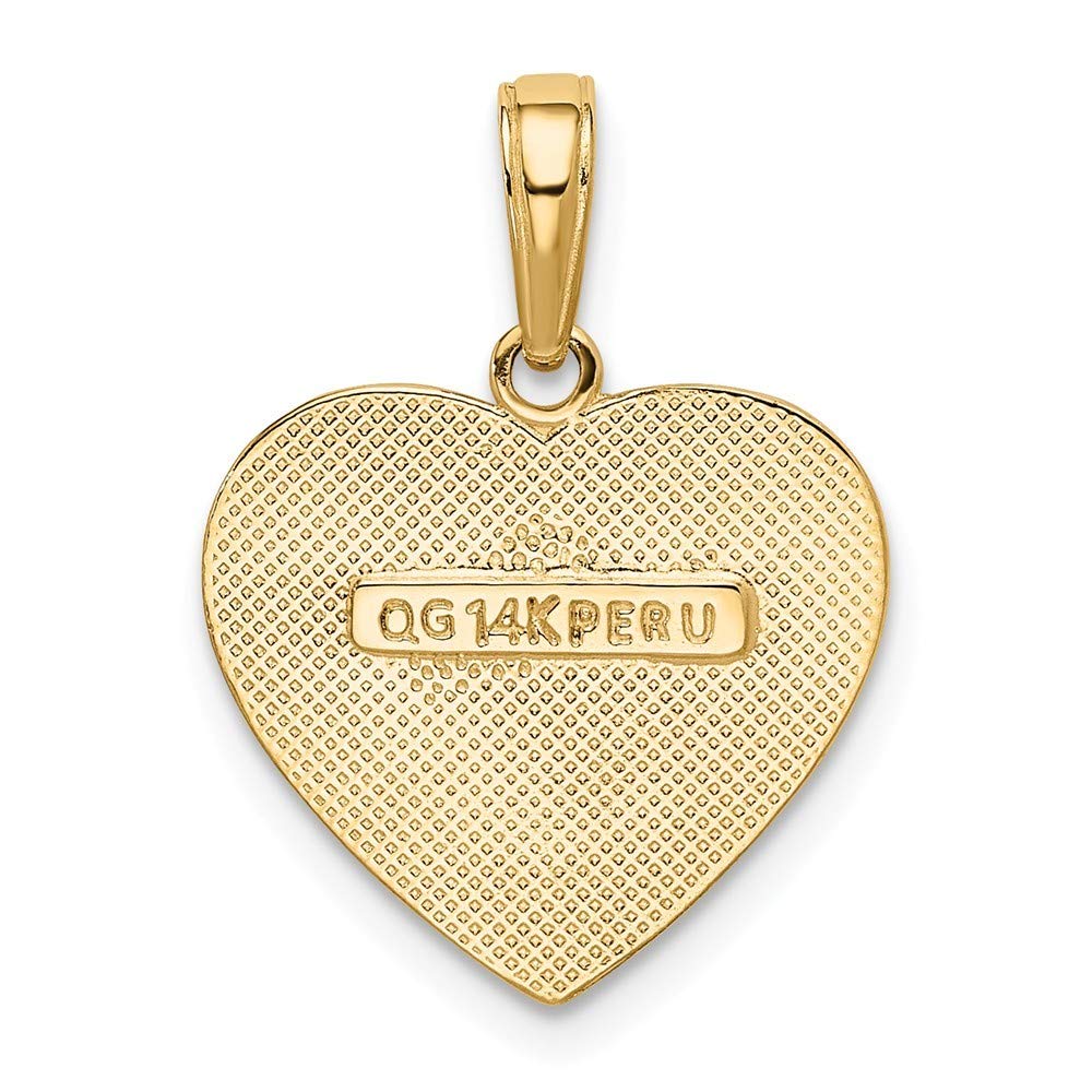 Roy Rose Jewelry 14K Yellow Gold Heart Pendant Necklace for Women - Perfect Gift for Valentine's Day, Anniversary & Birthday | Elegant Layering Piece for Everyday Wear