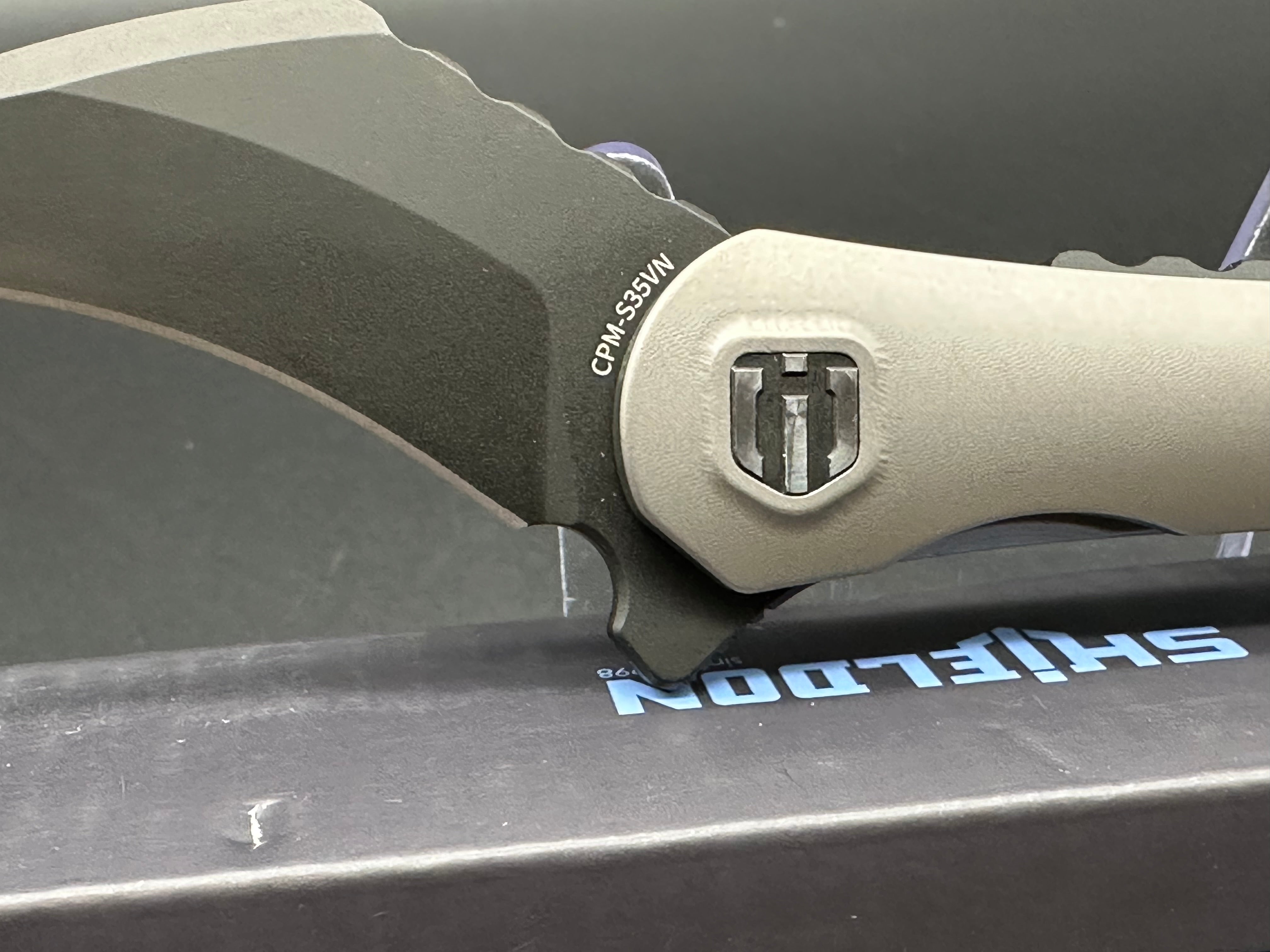 Shieldon Scythe XL Titanium Handle with S35VN Blade - Premium Outdoor Survival Knife for Camping, Hunting & Bushcraft