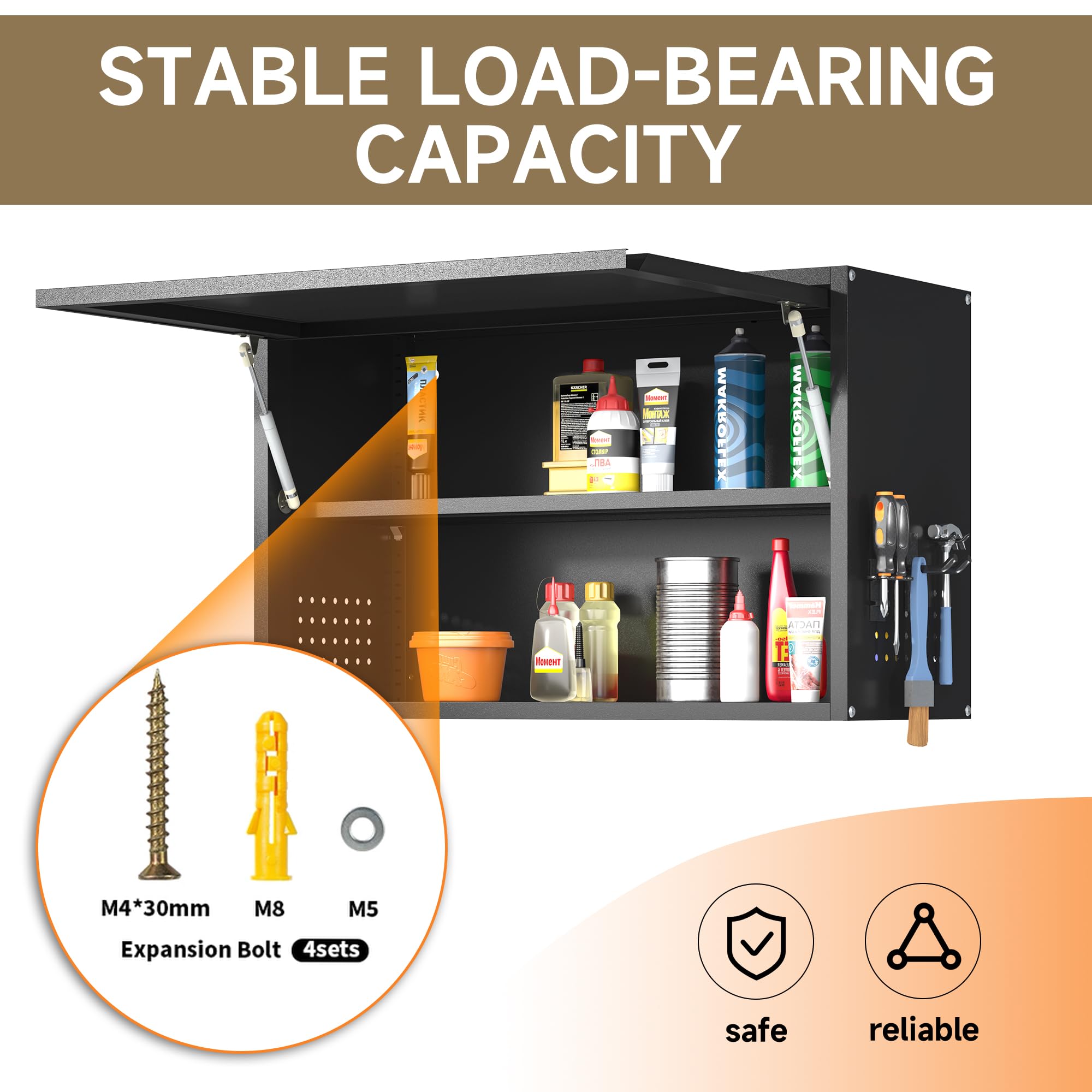Heavy Duty Metal Wall Cabinet - 31.5