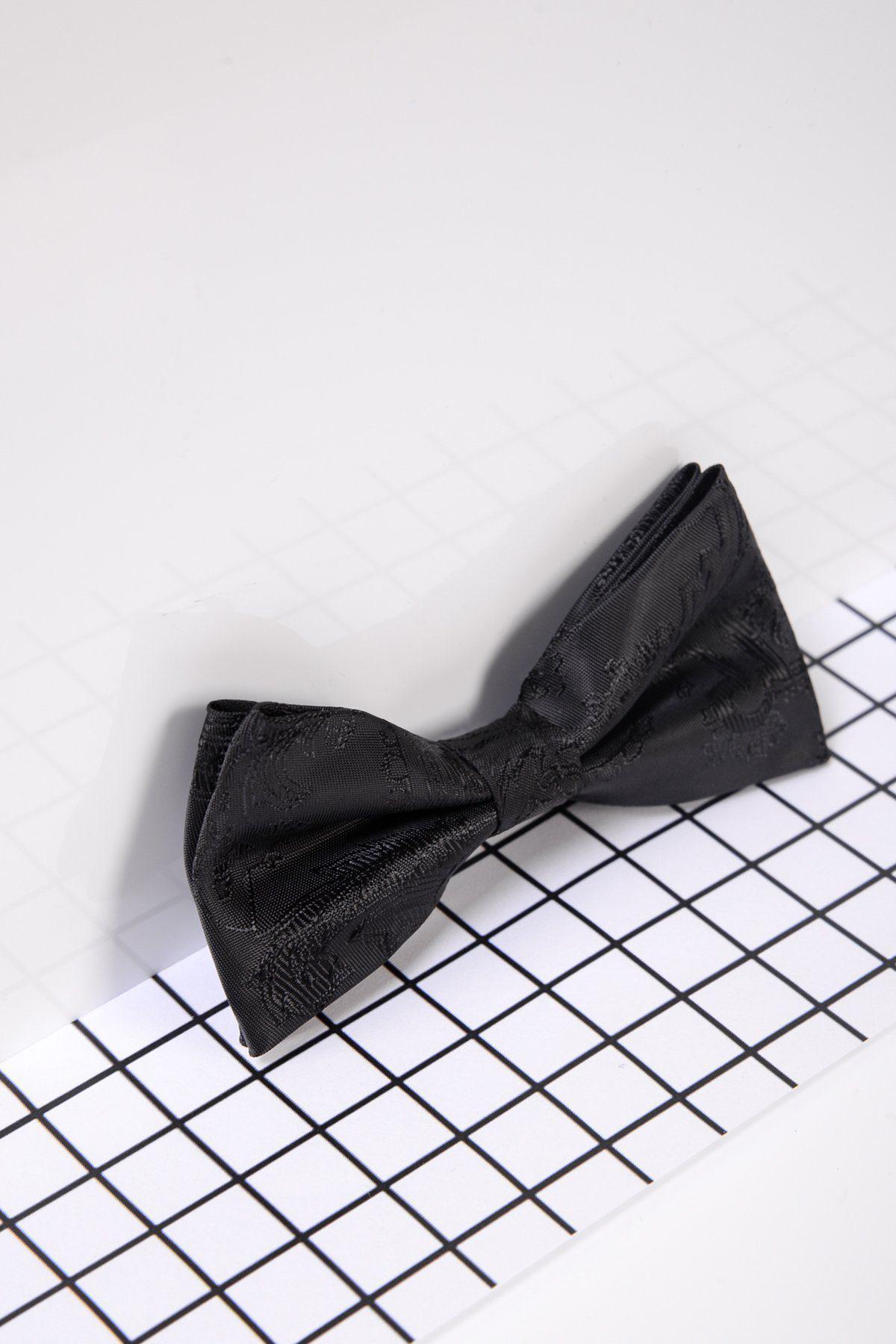 Stylish Black Paisley Print Bow Tie for Kids - Perfect for Weddings, Parties & Formal Events