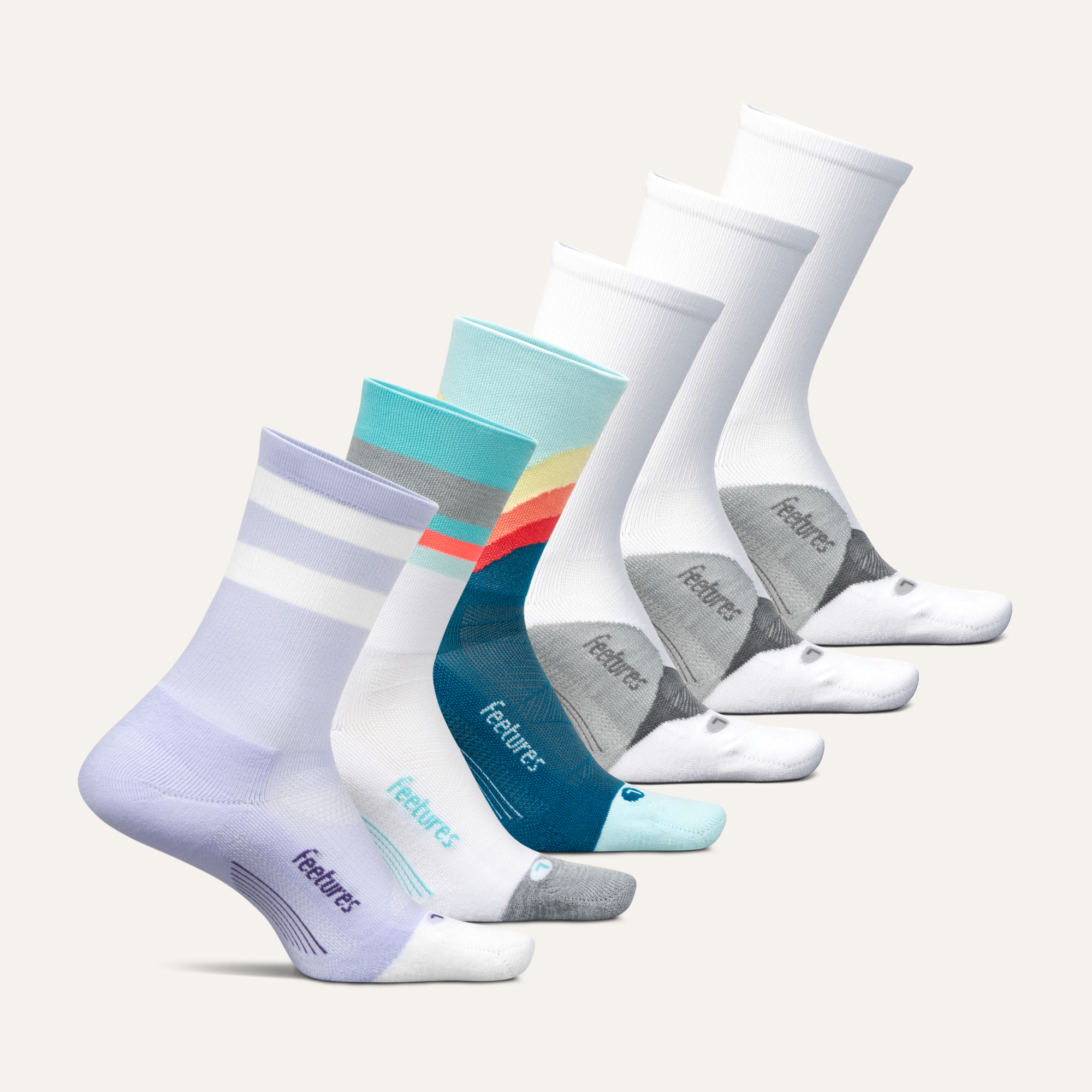 Elite Light Cushion Mini Crew Socks 6-Pack - Ultra Soft & Breathable Ankle Socks for Women & Men - Perfect for Running, Yoga, and Everyday Comfort