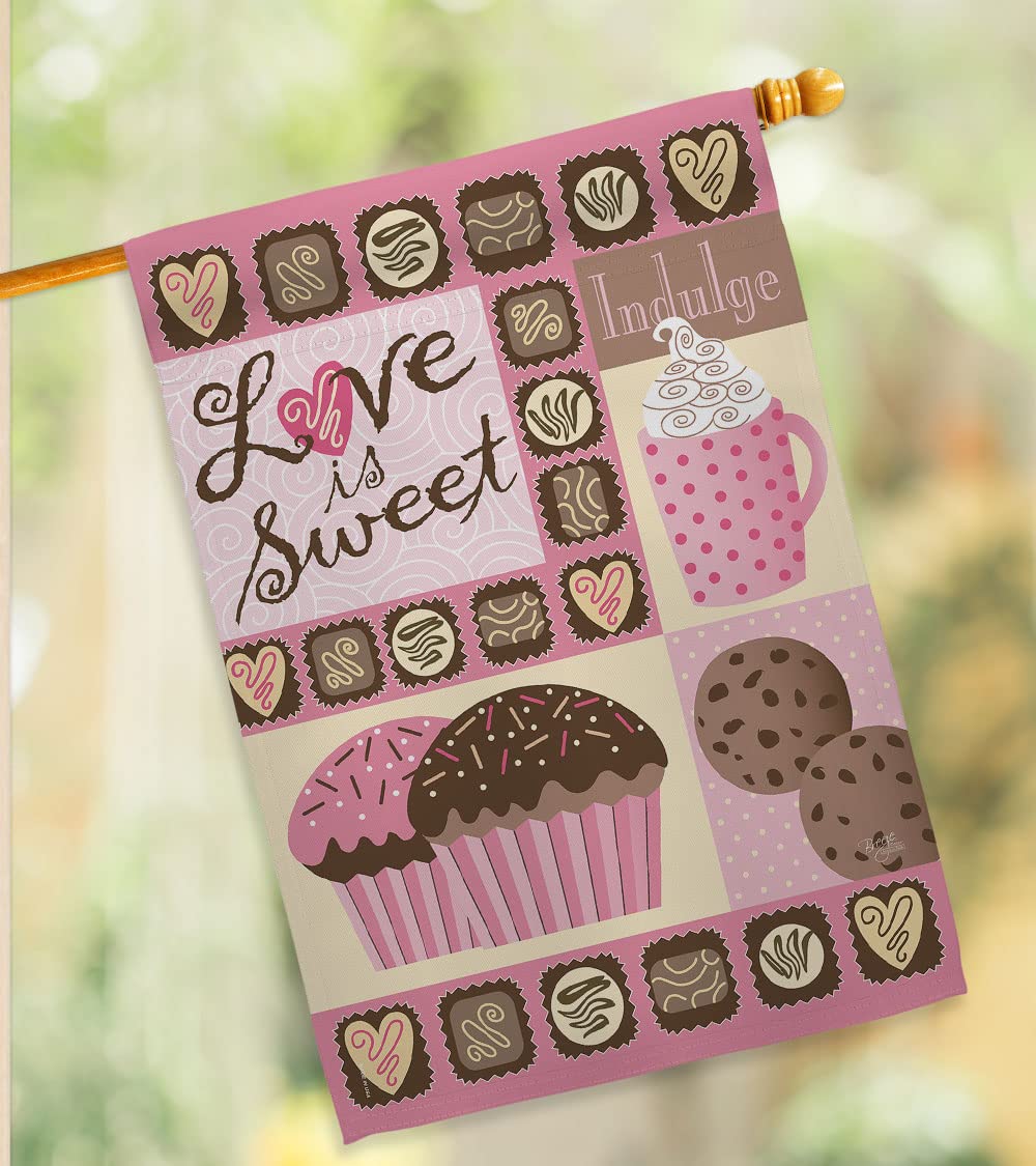 Breeze Decor - Love is Sweet Spring Vertical House Flag 28
