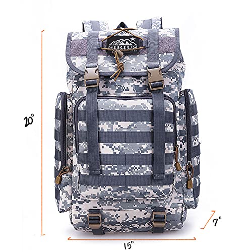 40L Tactical Backpack with MOLLE Webbing - The Rambler Military Rucksack for Hiking, Camping & Outdoor Adventures (Black)