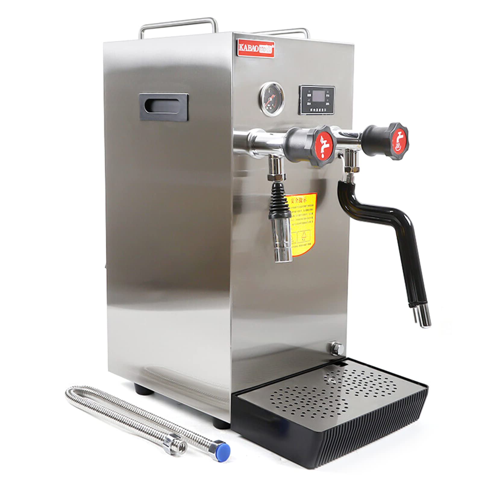 2500W Commercial Electric 8L Water Boiler & Steam Machine with LCD Display - Professional Milk Frother for Coffee, Bubble Tea & Dessert Shops - Perfect for Cafés, Bakeries & Beverage Businesses