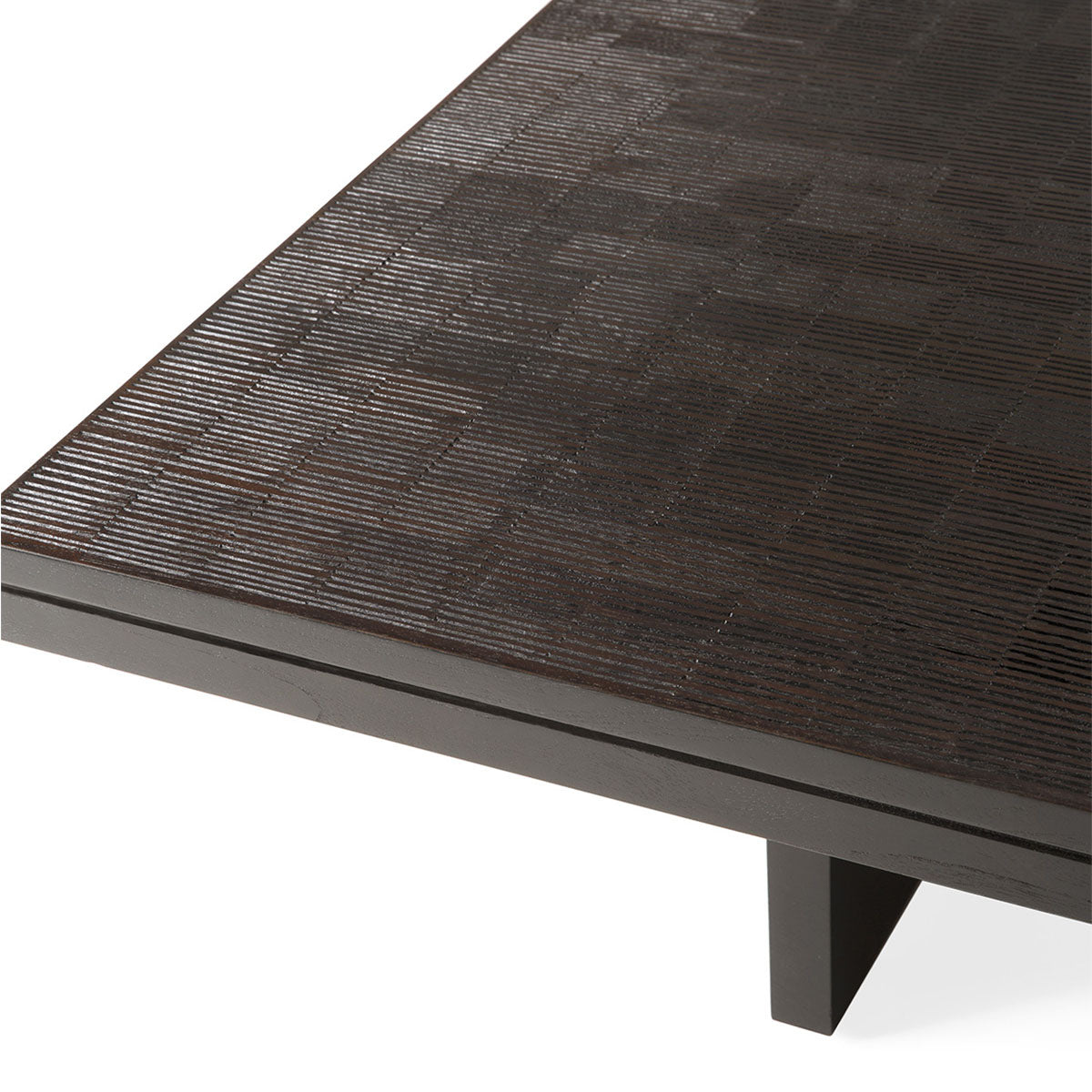 Modern Wooden Coffee Table with Unique Grooves - Perfect for Living Room, Lounge & Home Decor