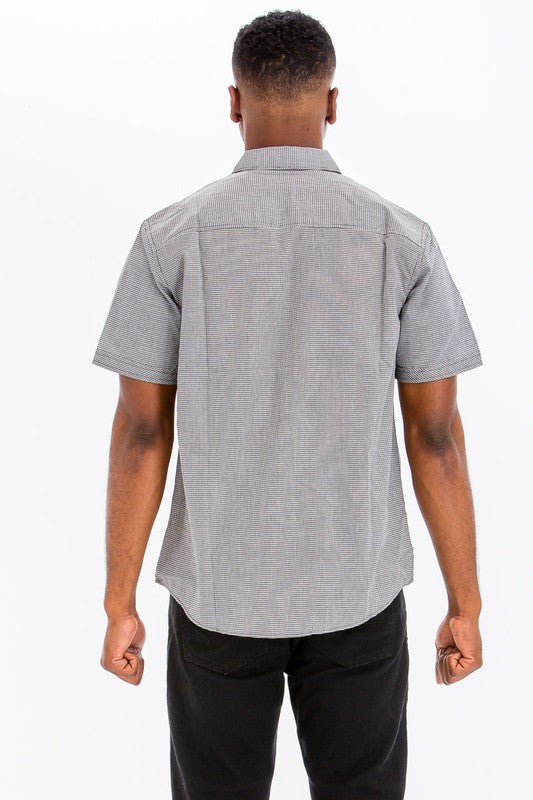 Men's Short Sleeve Button Down Shirt - Casual Slim Fit Breathable Dress Shirt for Work, Office & Summer Outings